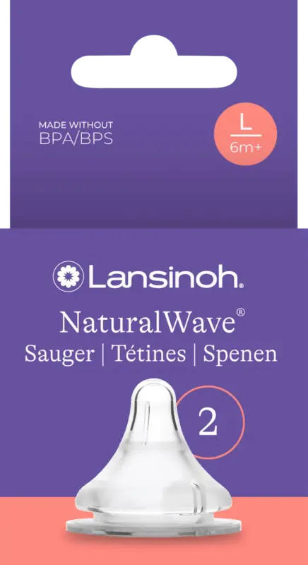 Lansinoh Trinksauger Natural Wave Gr. L, ab 6 Monaten