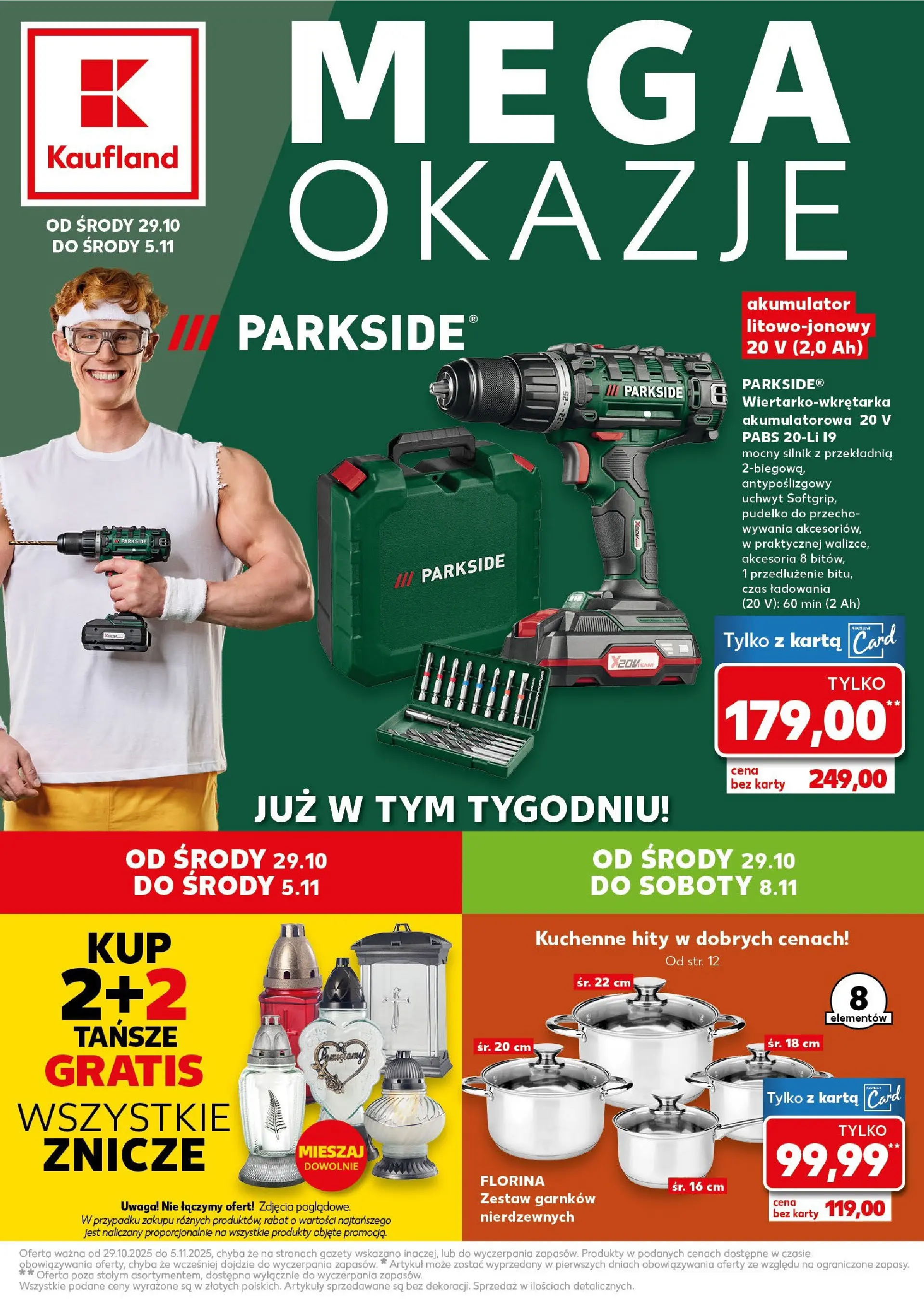 Kaufland gazetka - Mega okazje od 29.10.2025 - od jutra PDF | Strona: 1 | Produkty: Karta, Znicze, Pudełko