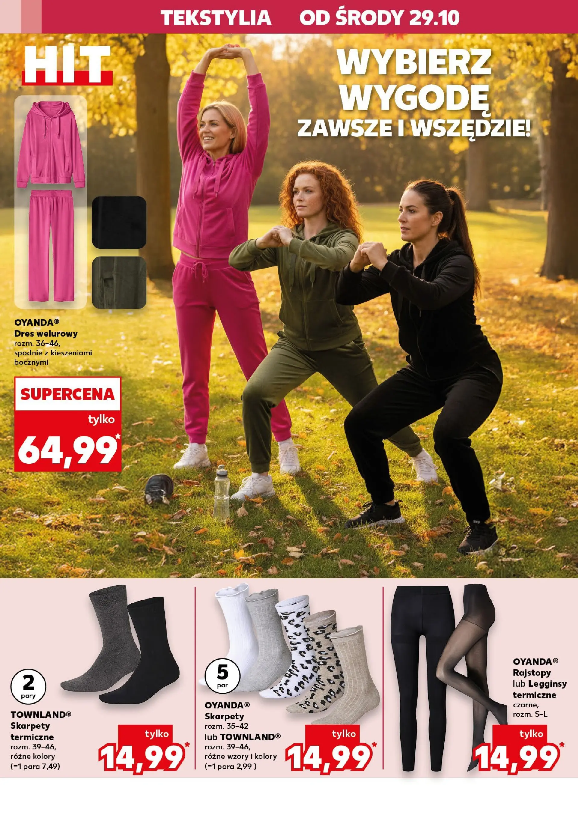 Kaufland gazetka - Mega okazje od 29.10.2025 - od jutra PDF | Strona: 8 | Produkty: Spodnie, Skarpety, Legginsy, Tekstylia