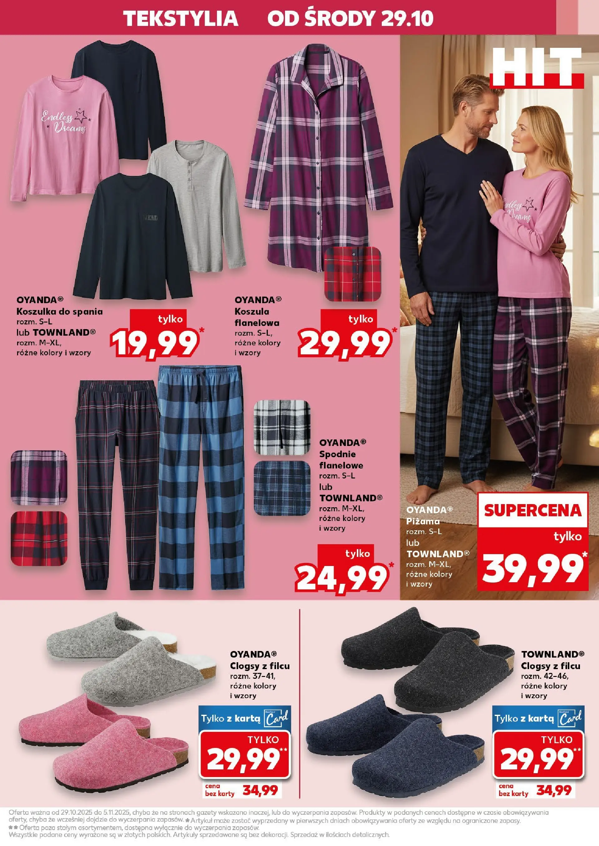 Kaufland gazetka - Mega okazje od 29.10.2025 - od jutra PDF | Strona: 9 | Produkty: Koszula, Karta, Spodnie, Piżama