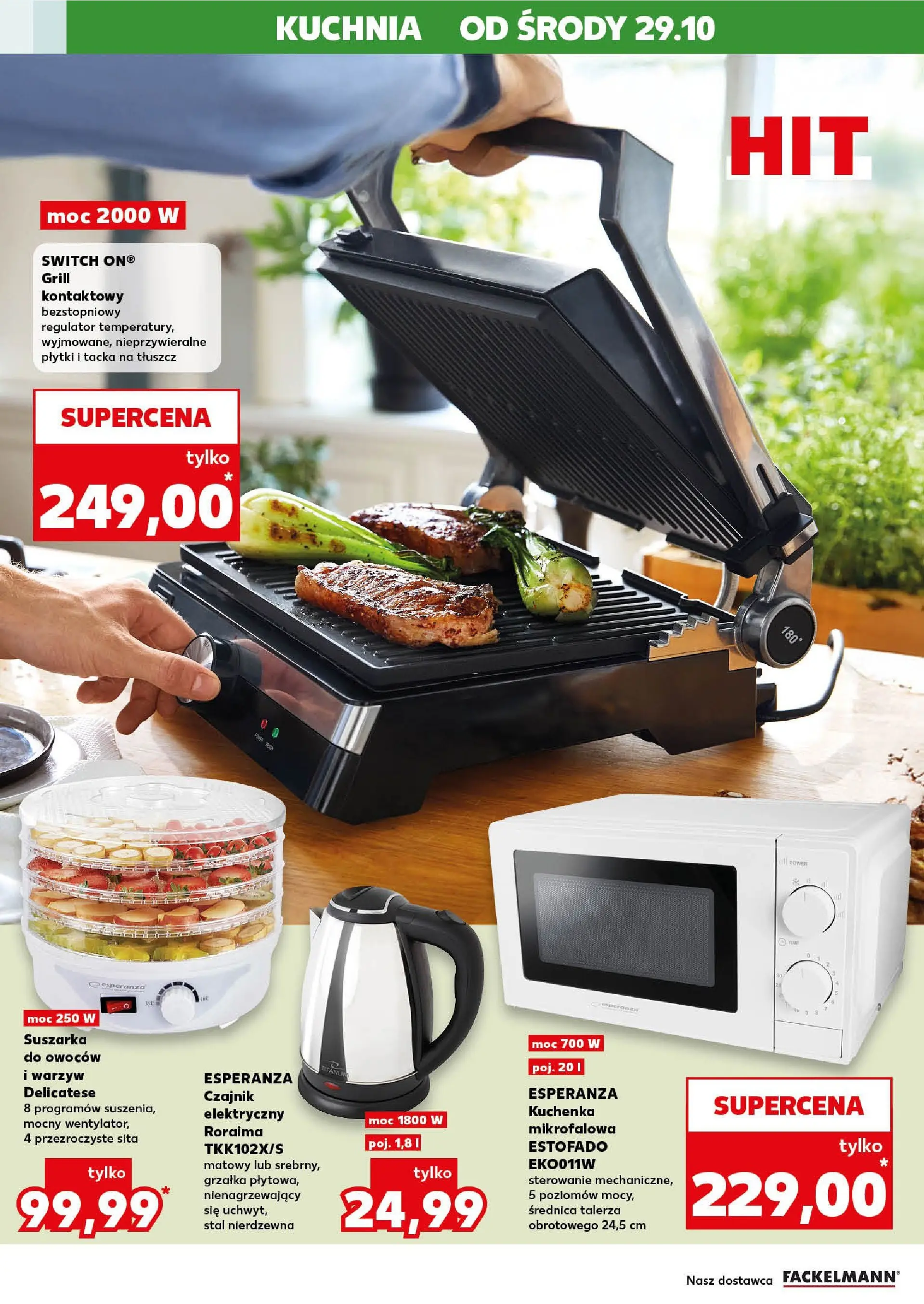 Kaufland gazetka - Mega okazje od 29.10.2025 - od jutra PDF | Strona: 12 | Produkty: Suszarka, Kuchenka, Grill, Czajnik
