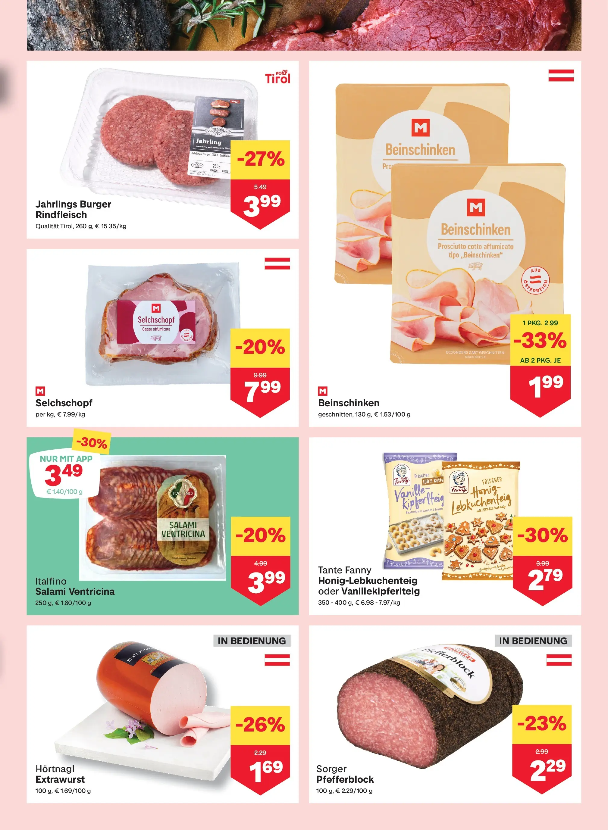 MPREIS Pfunds von 06.11.2025 - Aktuelle Angebote | Seite: 3 | Produkte: Salami, Rindfleisch
