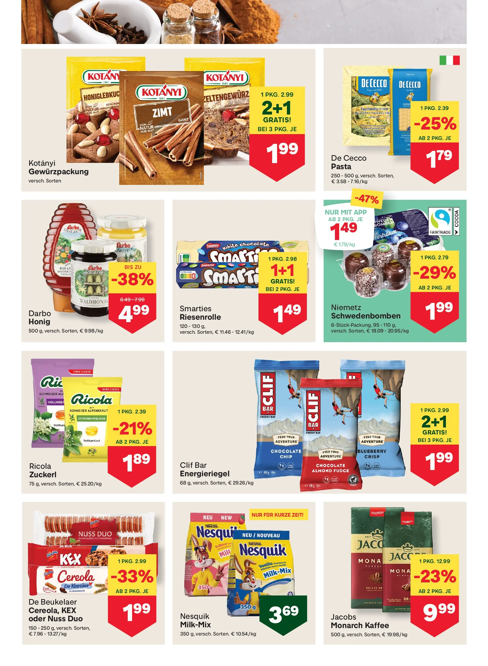 MPREIS Pfunds von 06.11.2025 - Aktuelle Angebote | Seite: 10 | Produkte: Pasta, Zucker, Kaffee