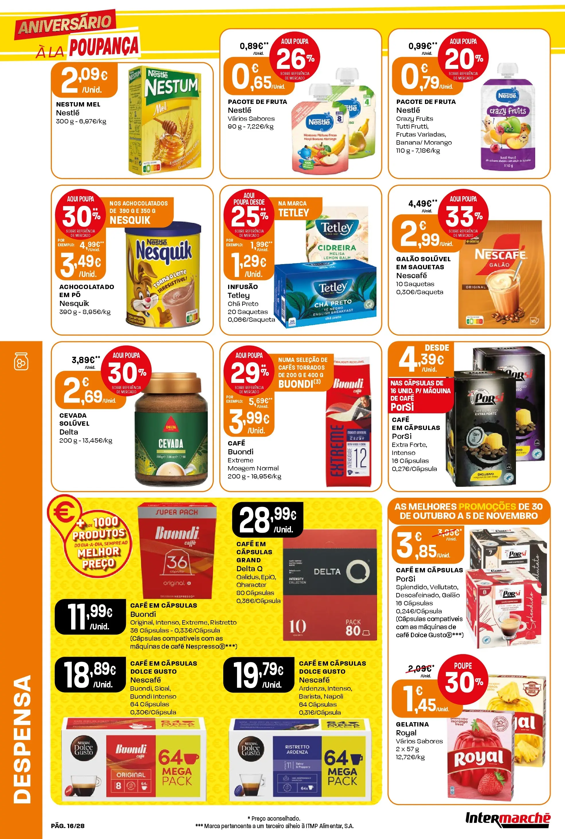 Intermarché - Aniversário à la poupança. » de 30/10/2025 - 05/11/2025 | Página: 16
