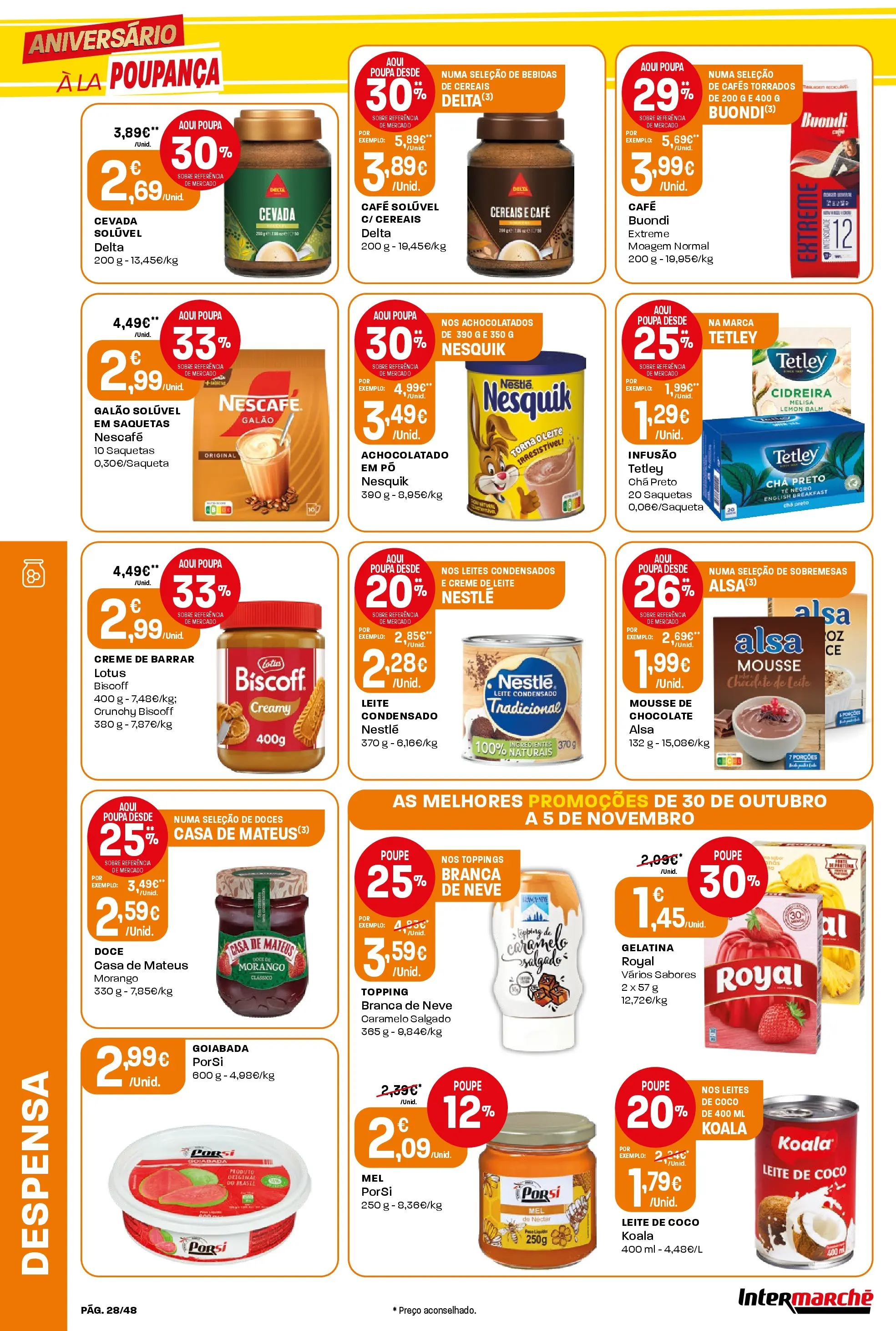 Intermarché - Aniversário à la poupança! » de 30/10/2025 - 05/11/2025 | Página: 28