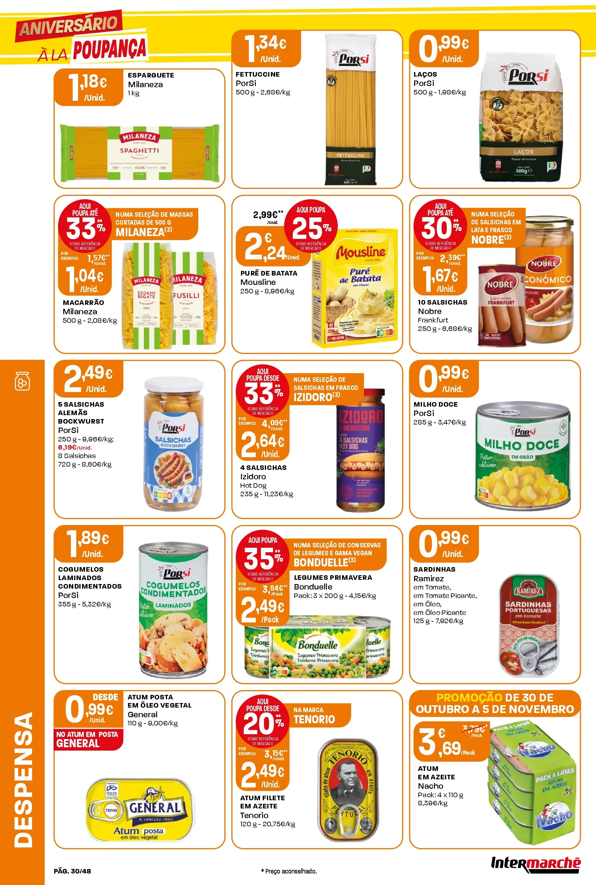 Intermarché - Aniversário à la poupança! » de 30/10/2025 - 05/11/2025 | Página: 30