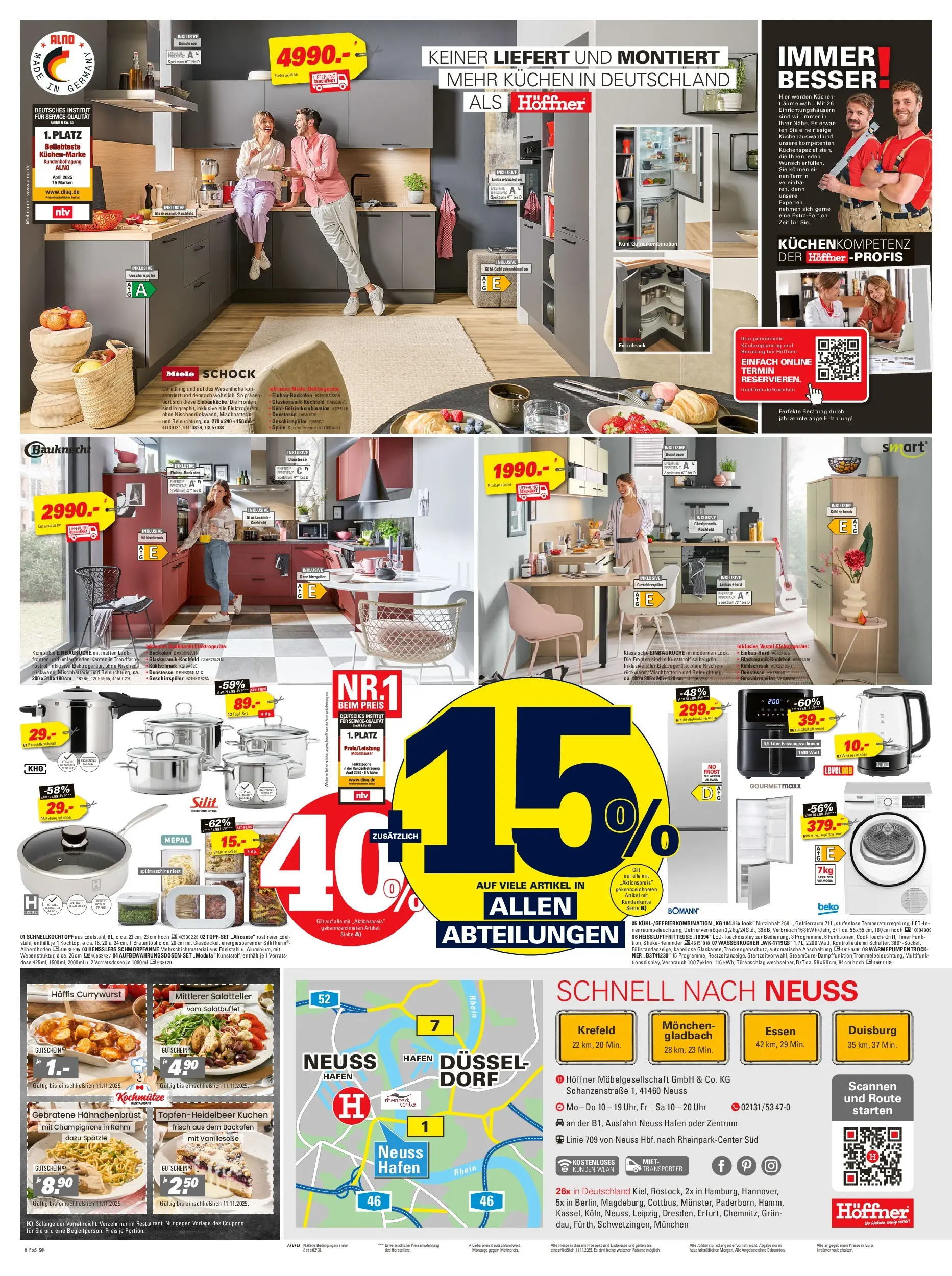 Höffner Prospekt Schönefeld	 (ab 29.10.2025) zum Blättern | Seite: 4 | Produkte: Wasserkocher, Batterie, Fritteuse, Hahnchenbrust