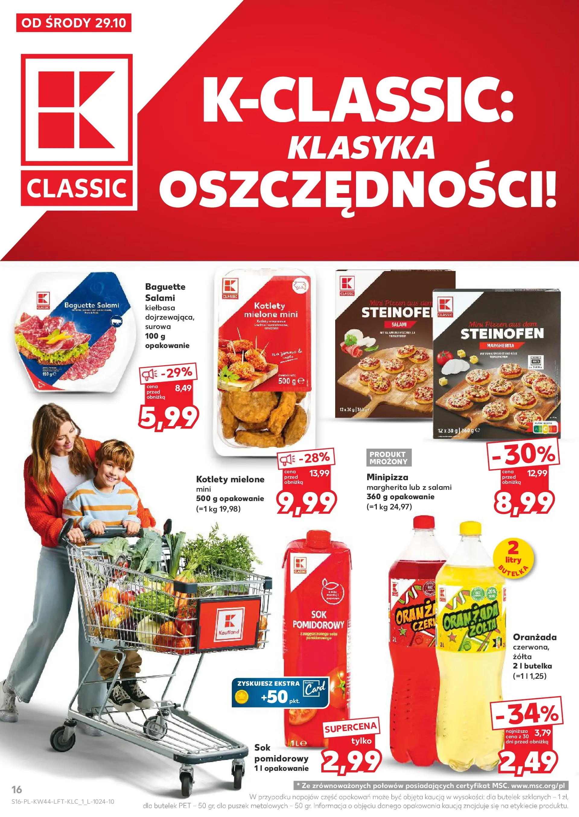 Kaufland gazetka od 29.10.2025 - od jutra PDF | Strona: 16 | Produkty: Kiełbasa, Salami, Kotlety