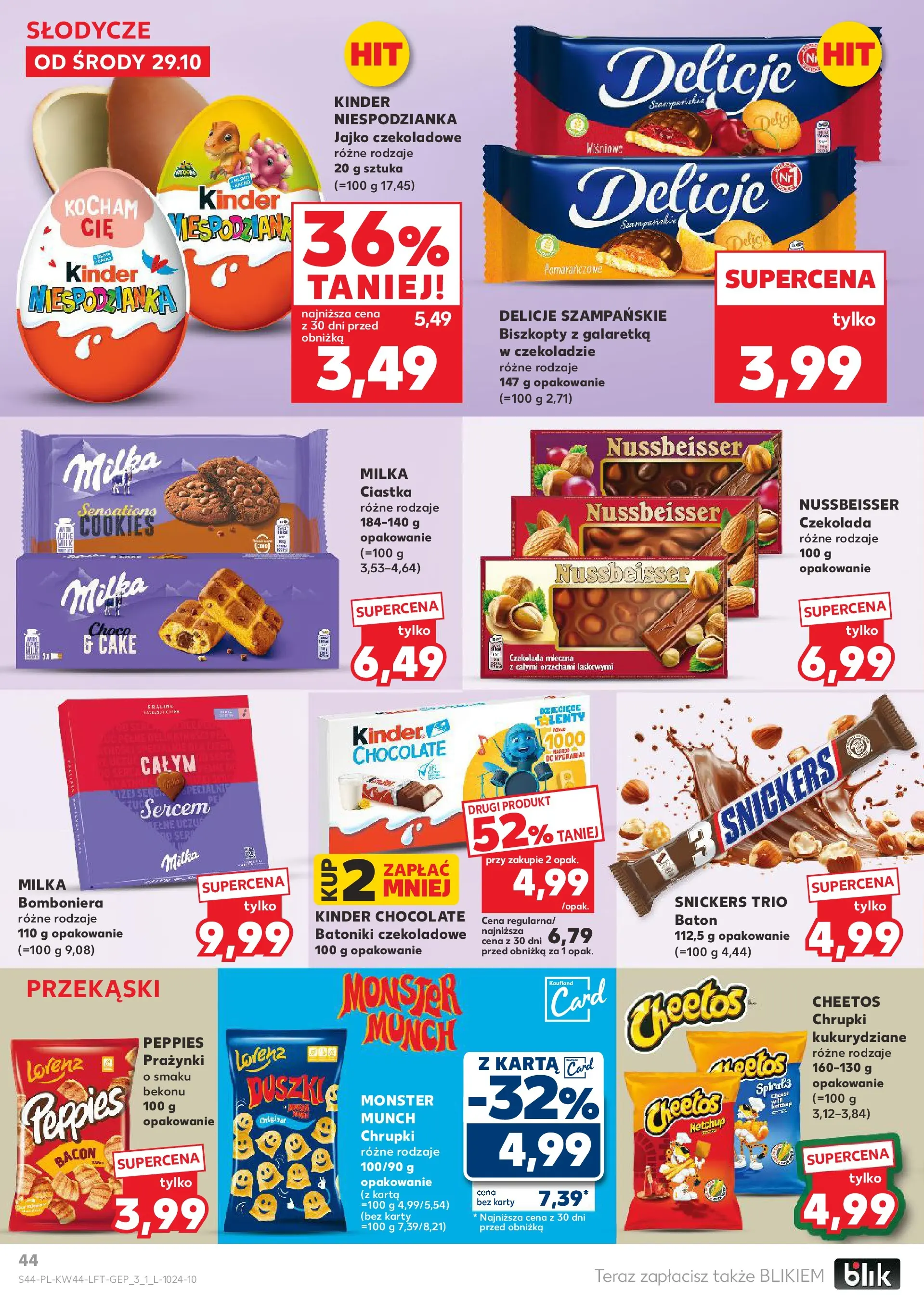 Kaufland gazetka od 29.10.2025 - od jutra PDF | Strona: 44 | Produkty: Karta, Galaretka, Ketchup, Ciastka