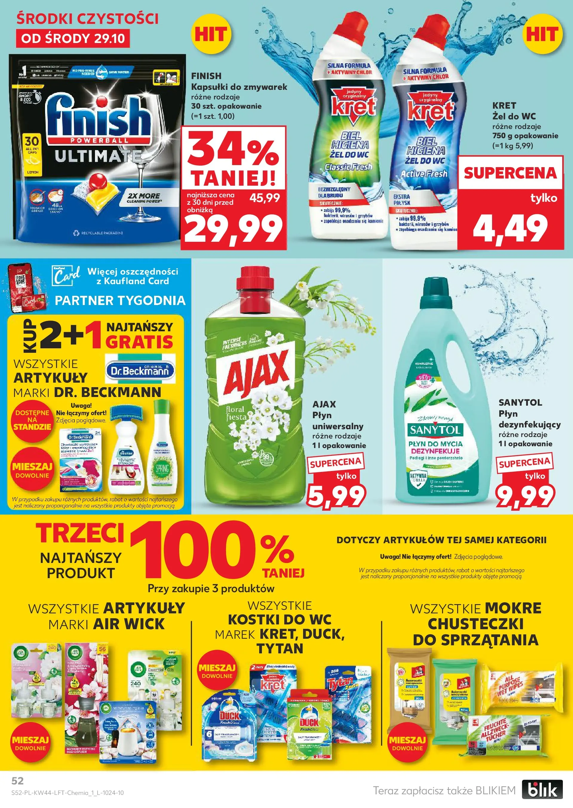 Kaufland gazetka od 29.10.2025 - od jutra PDF | Strona: 52 | Produkty: Kostki do wc, Finish