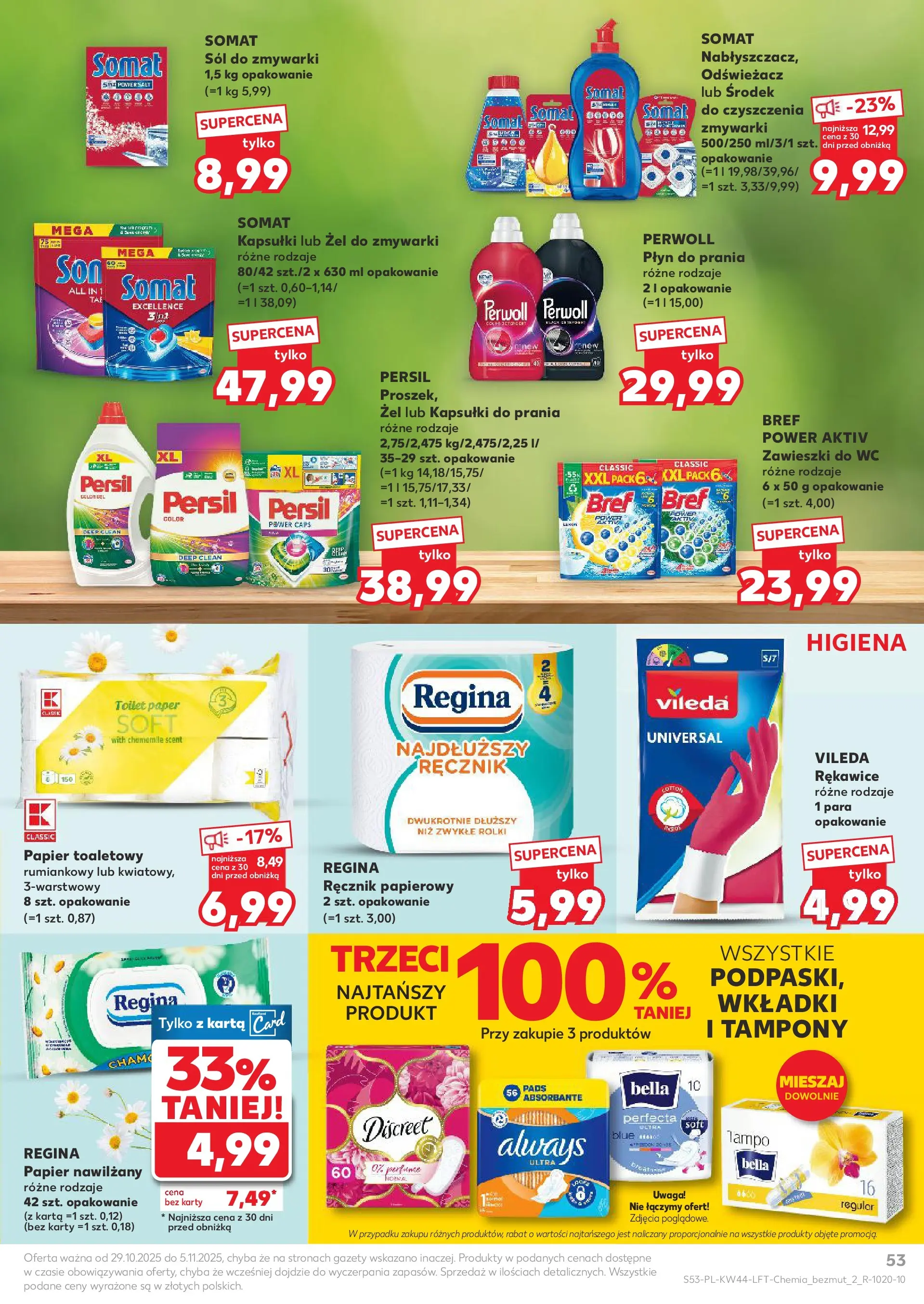 Kaufland gazetka od 29.10.2025 - od jutra PDF | Strona: 53 | Produkty: Karta, Papier toaletowy, Vileda, Ręcznik papierowy