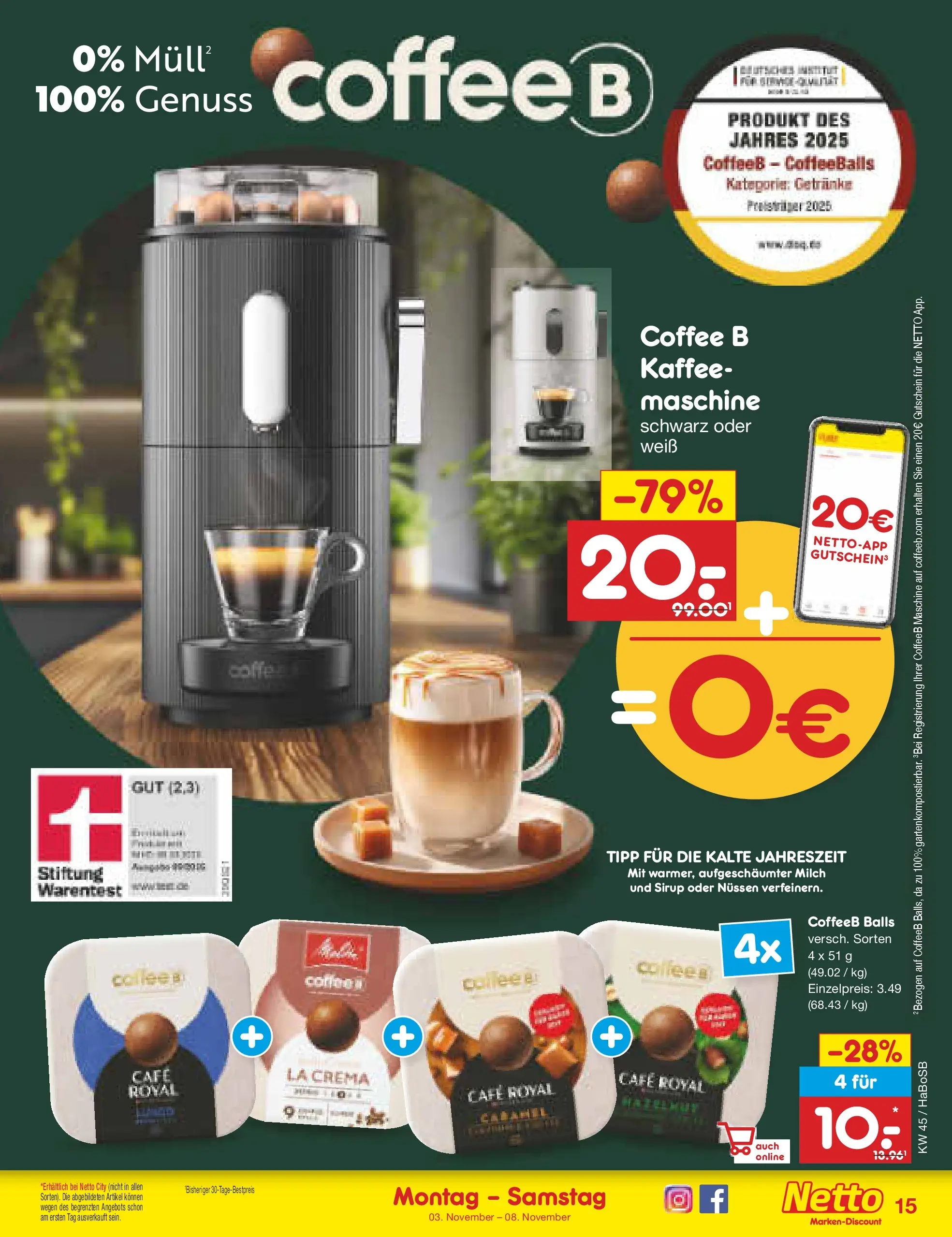 Netto Marken-Discount prospekt Wuppertal	 (ab 03.11.2025) » Angebote | Seite: 15 | Produkte: Milch, Kaffee, Sirup Netto Marken-Discount prospekt Wuppertal	 (ab 03.11.2025) » Angebote | Seite: 15 | Produkte: Milch, Kaffee, Sirup