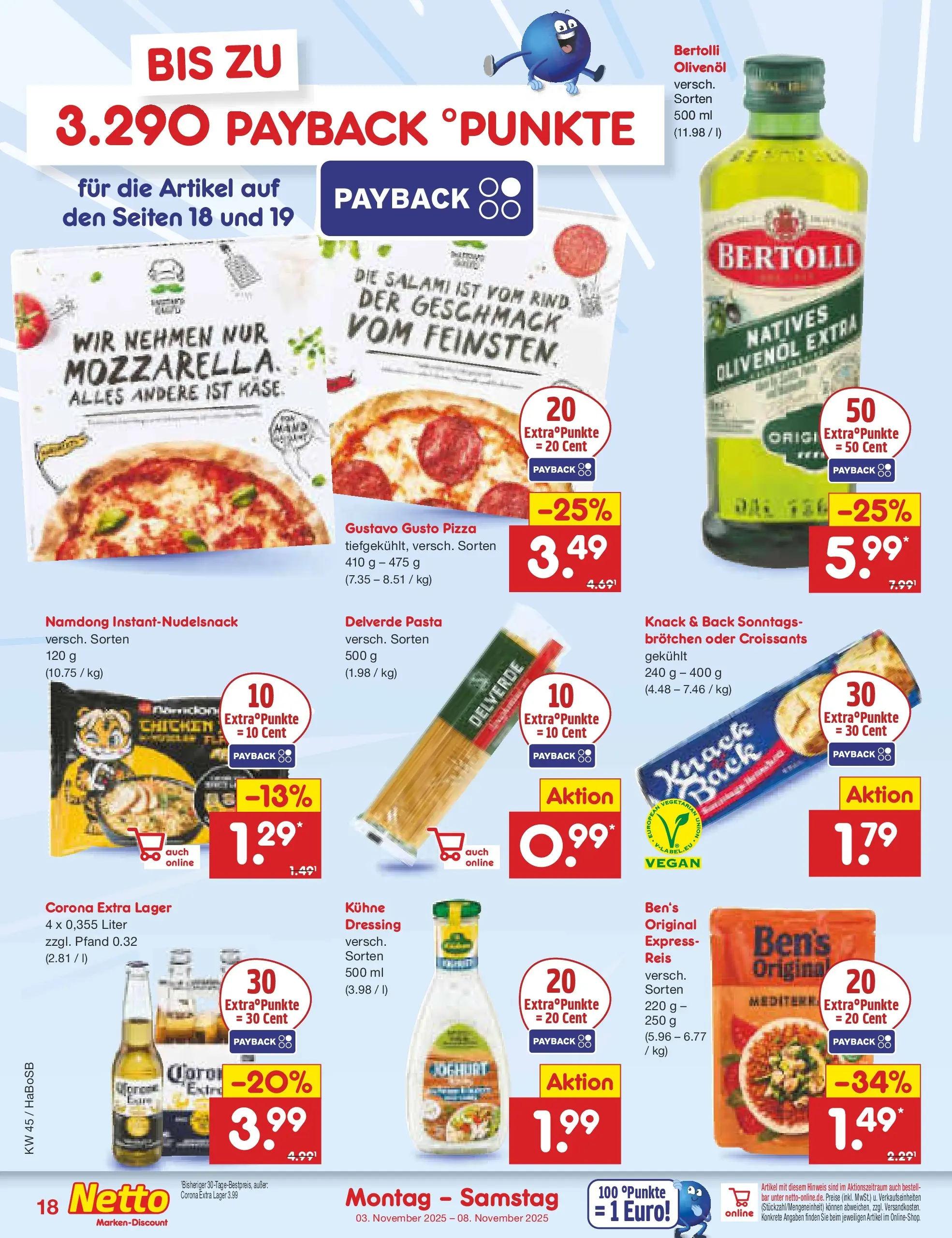 Netto Marken-Discount prospekt Wuppertal	 (ab 03.11.2025) » Angebote | Seite: 18 | Produkte: Olivenol, Dressing, Bertolli olivenol, Pizza Netto Marken-Discount prospekt Wuppertal	 (ab 03.11.2025) » Angebote | Seite: 18 | Produkte: Olivenol, Dressing, Bertolli olivenol, Pizza