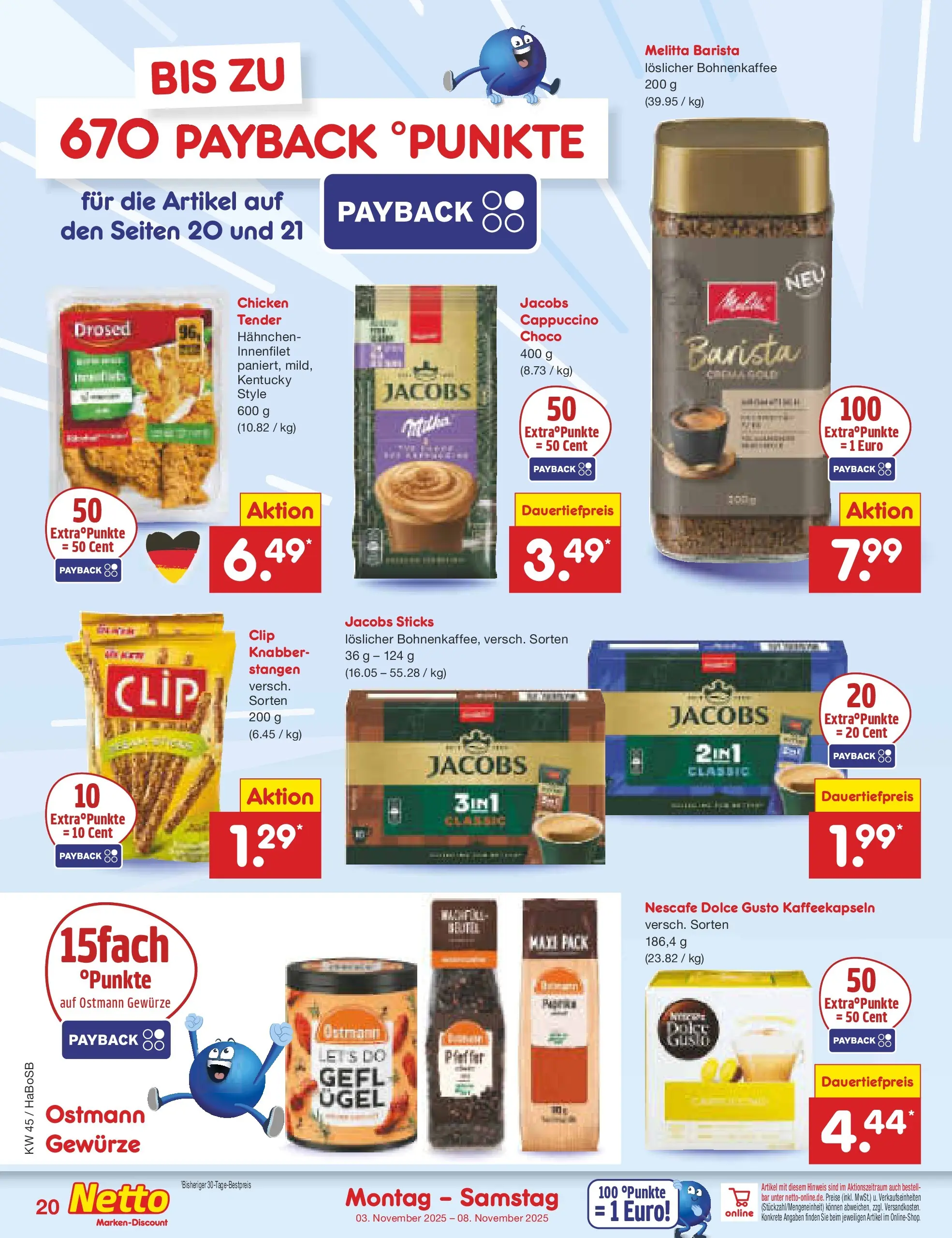 Netto Marken-Discount prospekt Wuppertal	 (ab 03.11.2025) » Angebote | Seite: 20 | Produkte: Nescafe, Hahnchen, Gewürze, Dolce gusto Netto Marken-Discount prospekt Wuppertal	 (ab 03.11.2025) » Angebote | Seite: 20 | Produkte: Nescafe, Hahnchen, Gewürze, Dolce gusto