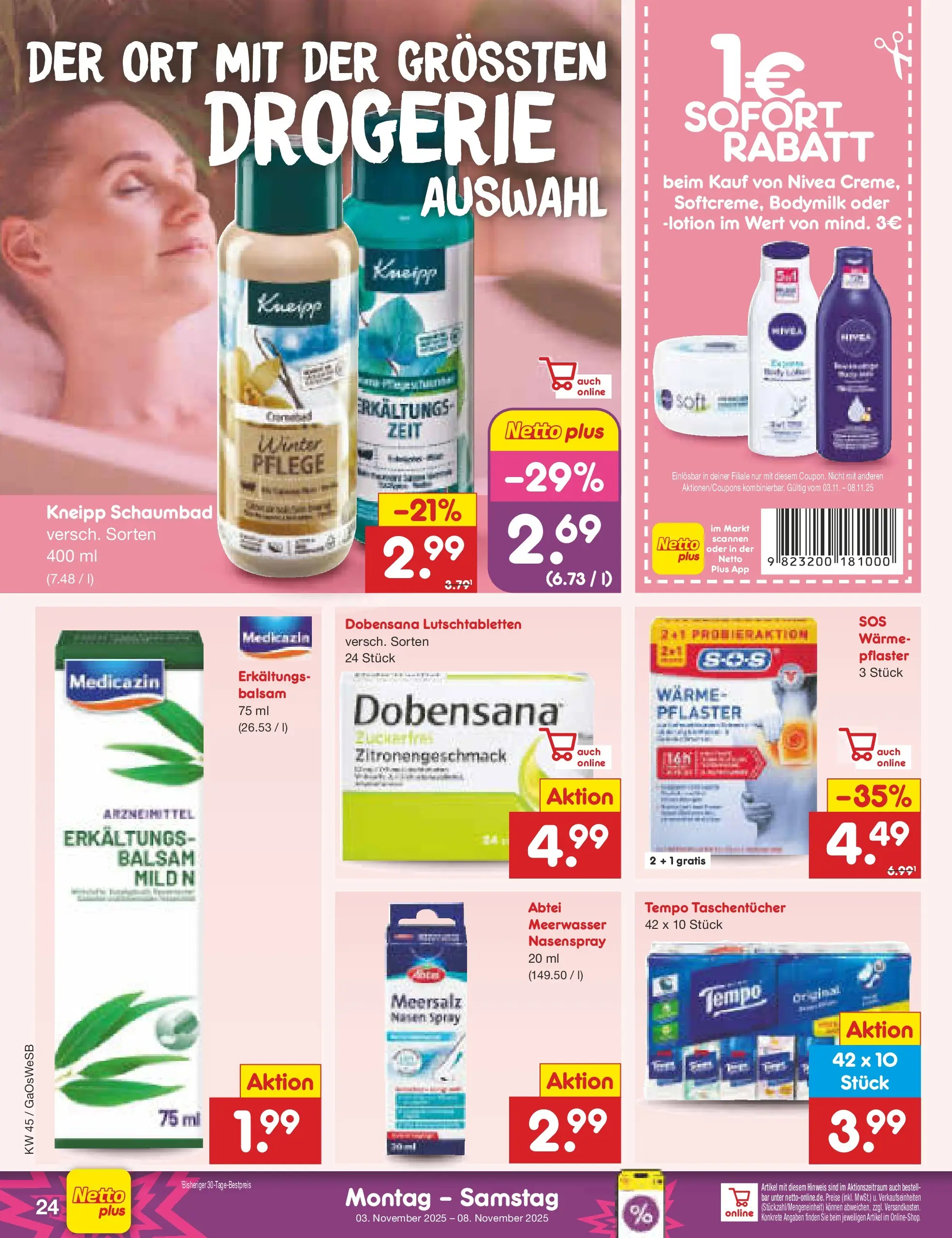 Netto Marken-Discount prospekt Moormerland (ab 03.11.2025) » Angebote | Seite: 26 | Produkte: Tempo Netto Marken-Discount prospekt Moormerland (ab 03.11.2025) » Angebote | Seite: 26 | Produkte: Tempo