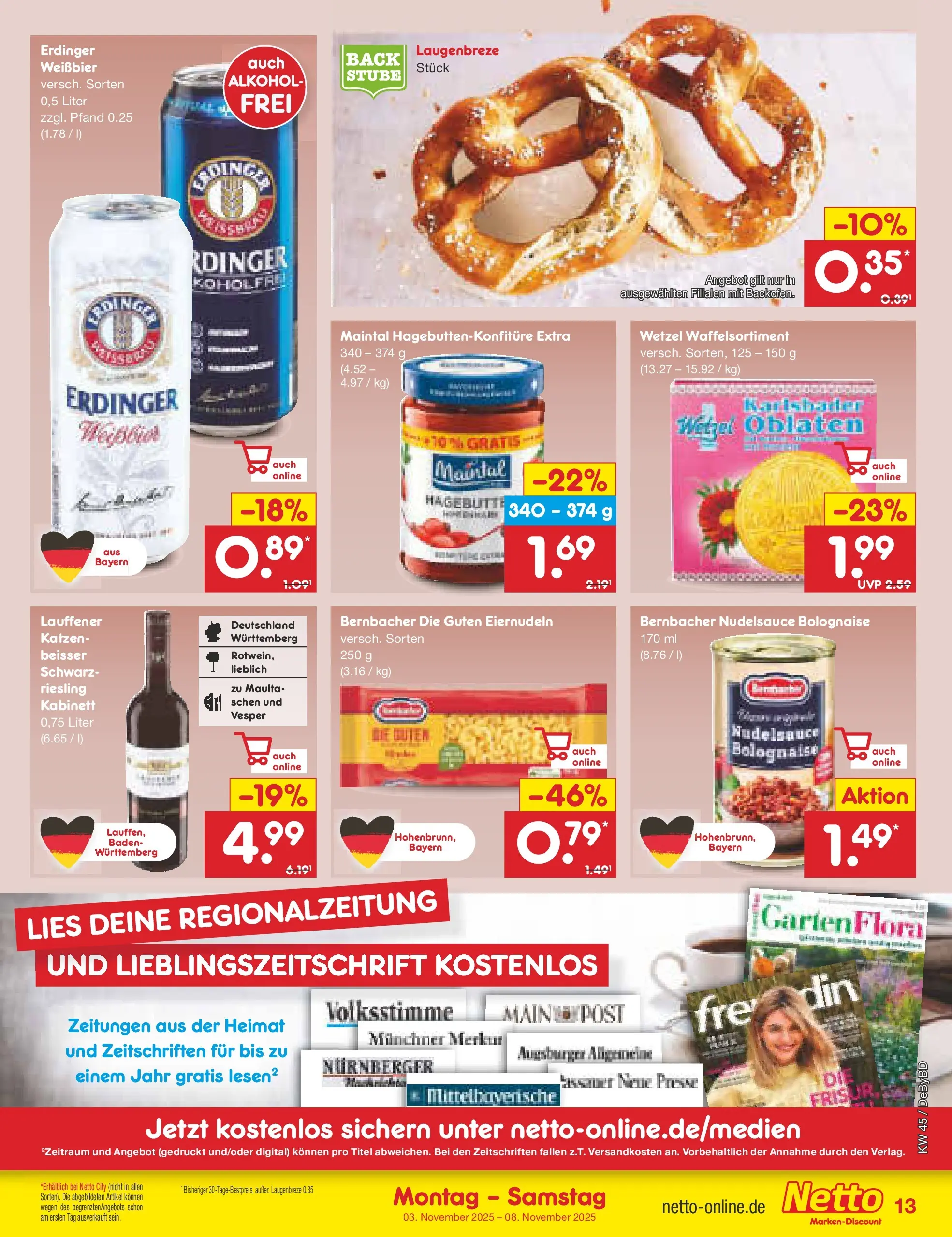 Netto Marken-Discount prospekt Buttenwiesen	 (ab 02.11.2025) » Angebote | Seite: 13 Netto Marken-Discount prospekt Buttenwiesen	 (ab 02.11.2025) » Angebote | Seite: 13