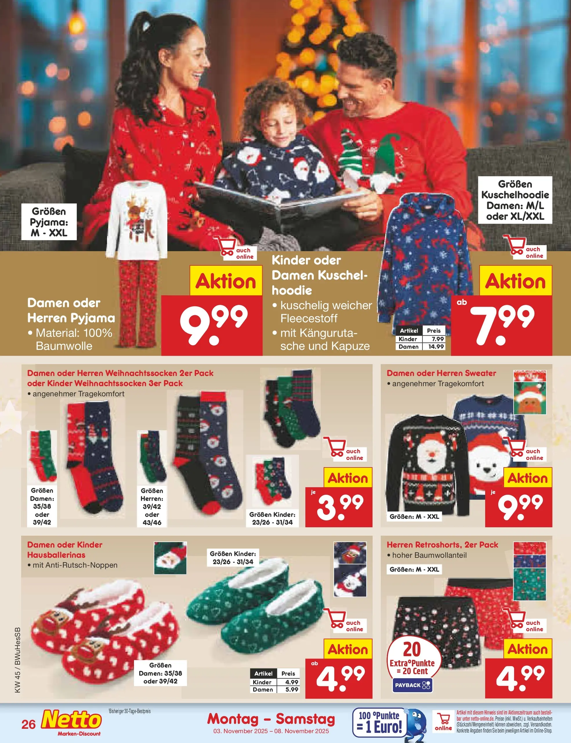 Netto Marken-Discount prospekt Witzenhausen	 (ab 03.11.2025) » Angebote | Seite: 28 | Produkte: Hoodie, Pyjama