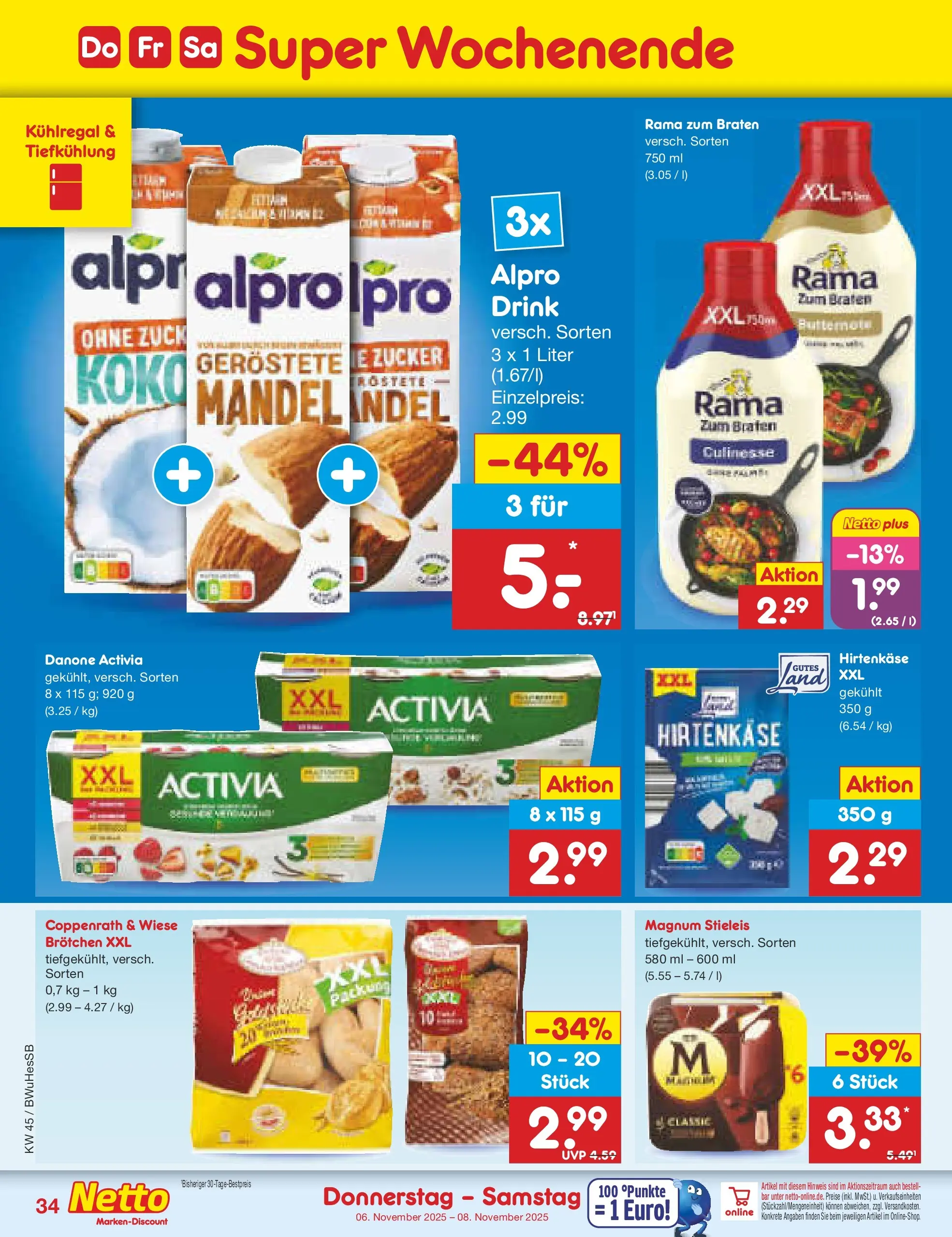 Netto Marken-Discount prospekt Witzenhausen	 (ab 03.11.2025) » Angebote | Seite: 38 | Produkte: Activia, Rama, Danone activia, Zucker