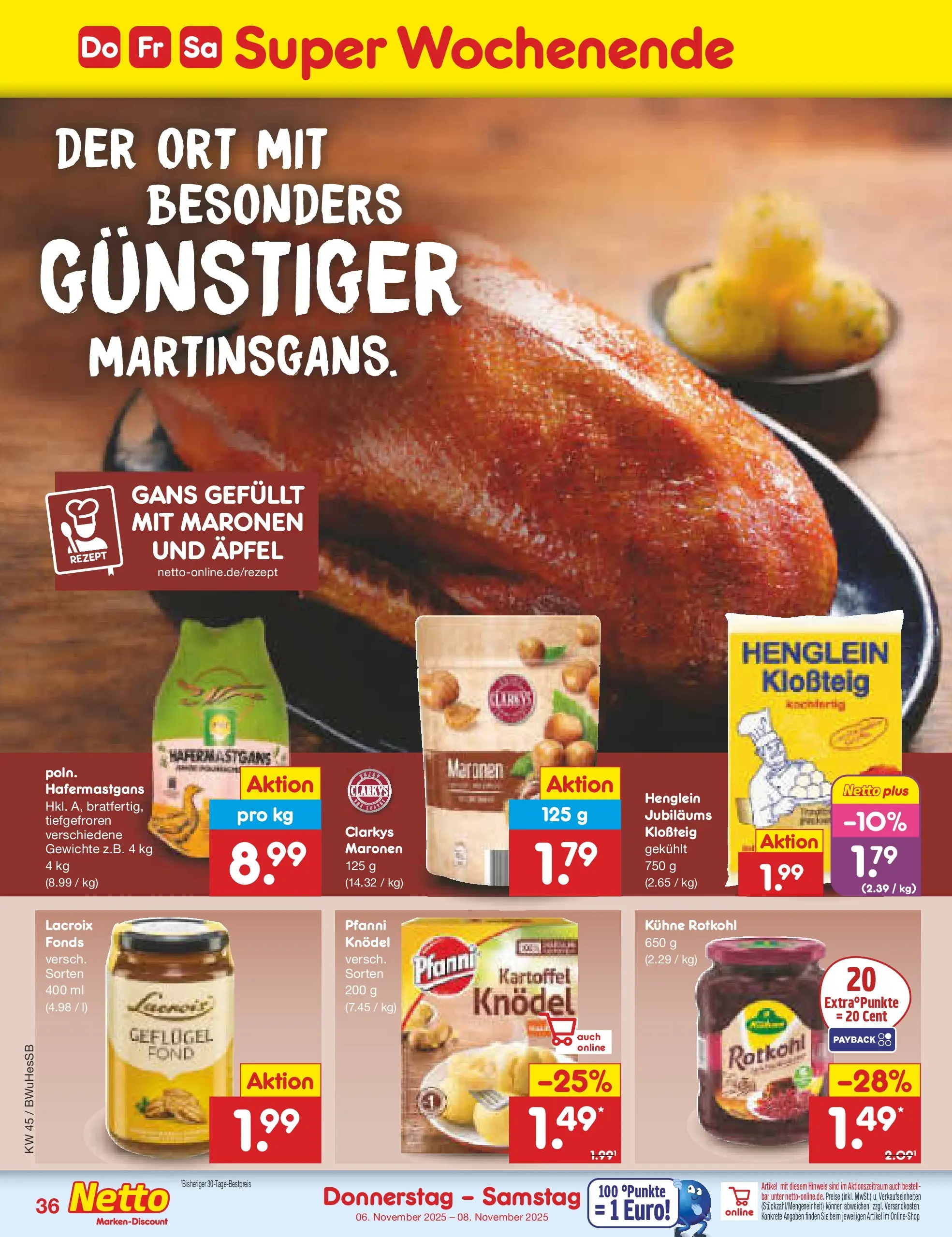 Netto Marken-Discount prospekt Witzenhausen	 (ab 03.11.2025) » Angebote | Seite: 40 | Produkte: Rotkohl, Äpfel