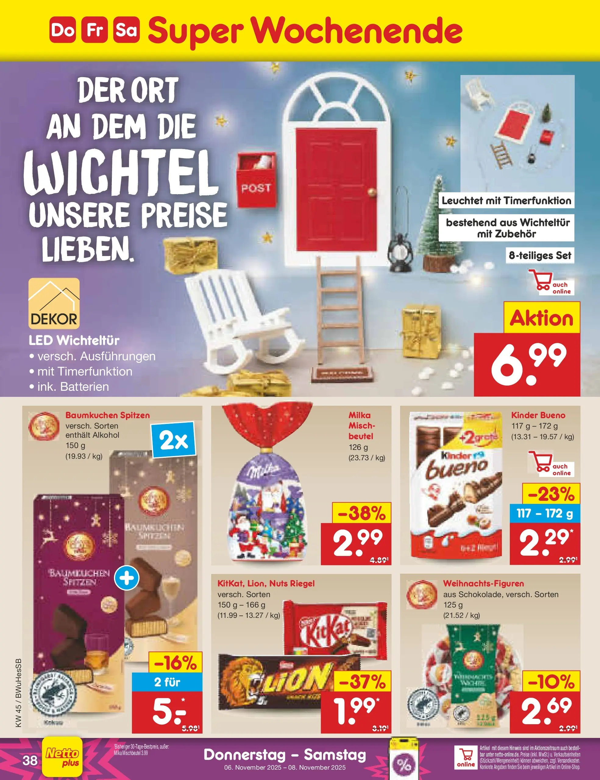 Netto Marken-Discount prospekt Witzenhausen	 (ab 03.11.2025) » Angebote | Seite: 42 | Produkte: Batterien, Kinder bueno, Milka