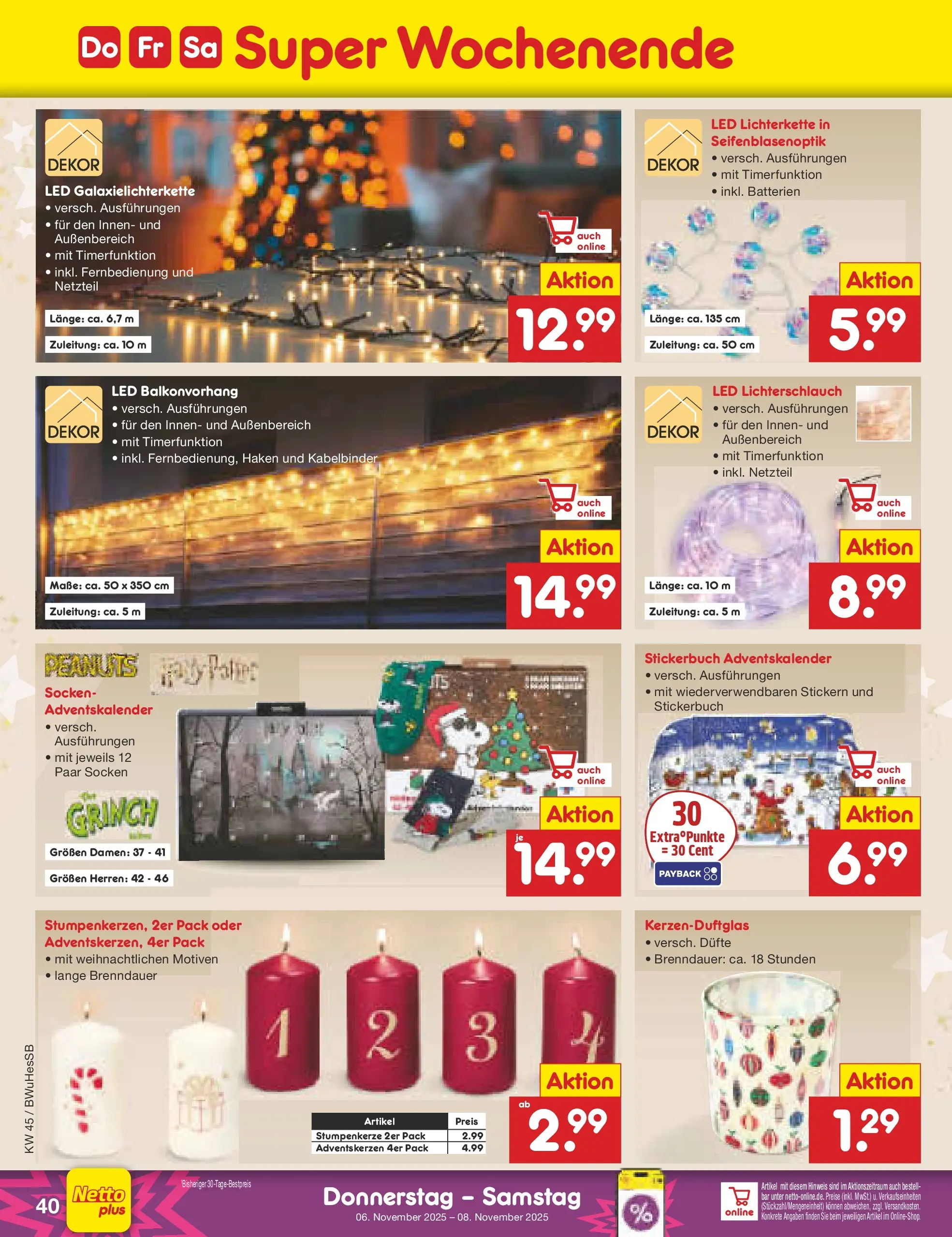 Netto Marken-Discount prospekt Witzenhausen	 (ab 03.11.2025) » Angebote | Seite: 44 | Produkte: Batterien, Socken, Netzteil