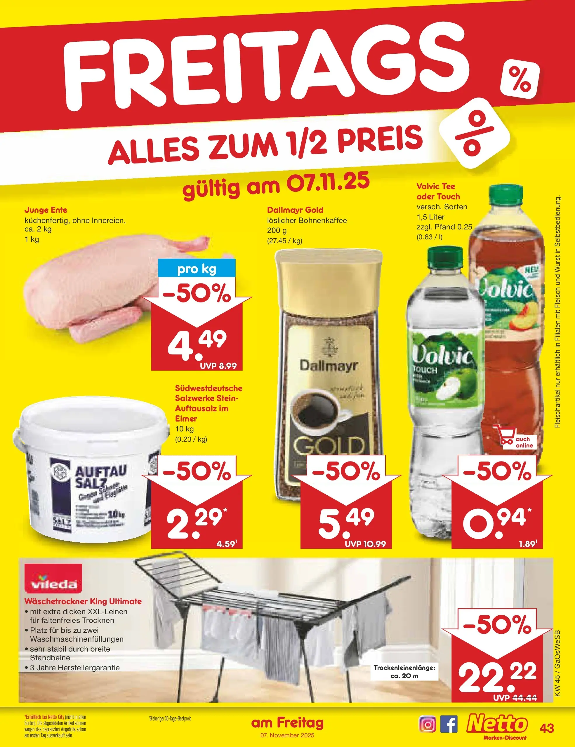 Netto Marken-Discount prospekt Moormerland (ab 03.11.2025) » Angebote | Seite: 47 | Produkte: Tee, Volvic, Fleisch, Ente Netto Marken-Discount prospekt Moormerland (ab 03.11.2025) » Angebote | Seite: 47 | Produkte: Tee, Volvic, Fleisch, Ente