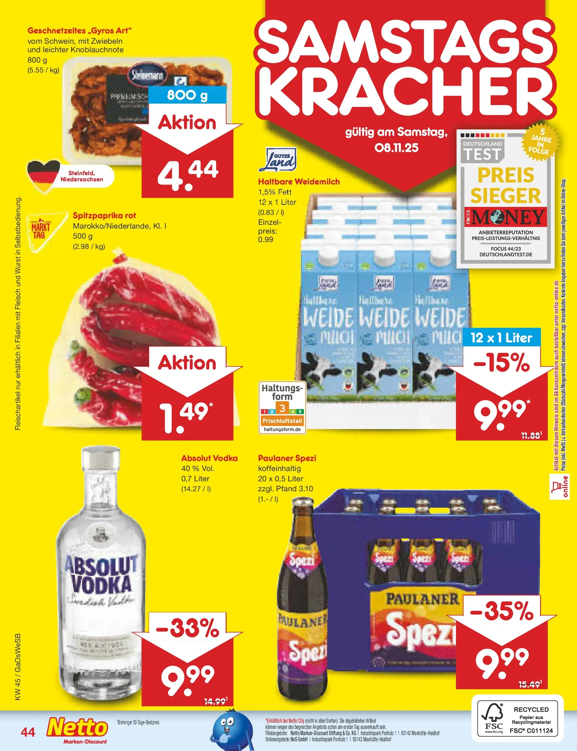 Netto Marken-Discount prospekt Moormerland (ab 03.11.2025) » Angebote | Seite: 48 | Produkte: Zwiebeln, Wurst, Vodka, Paulaner Netto Marken-Discount prospekt Moormerland (ab 03.11.2025) » Angebote | Seite: 48 | Produkte: Zwiebeln, Wurst, Vodka, Paulaner