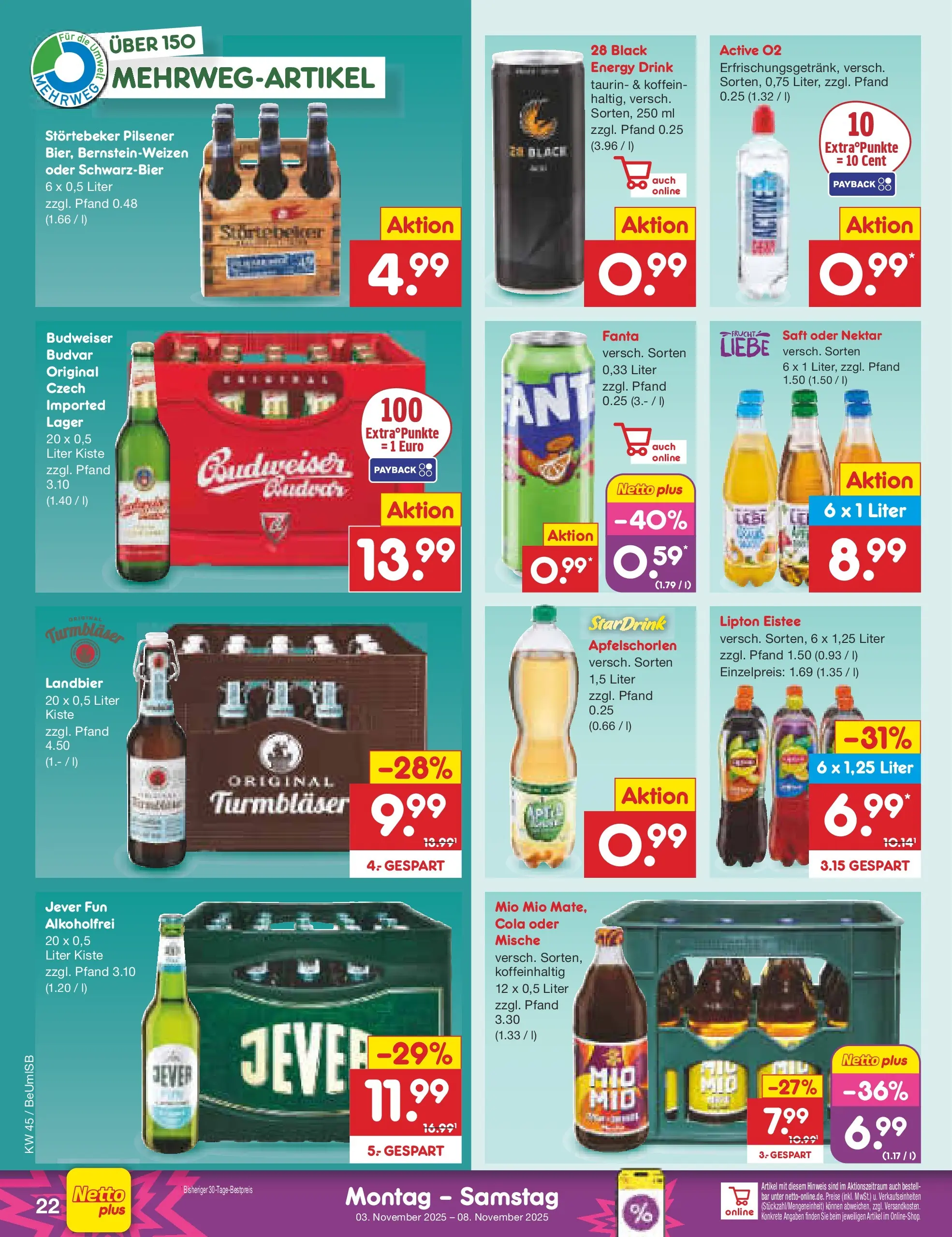 Netto Marken-Discount prospekt Kremmen	 (ab 03.11.2025) » Angebote | Seite: 24 | Produkte: Fanta, Cola, Energy, Jever