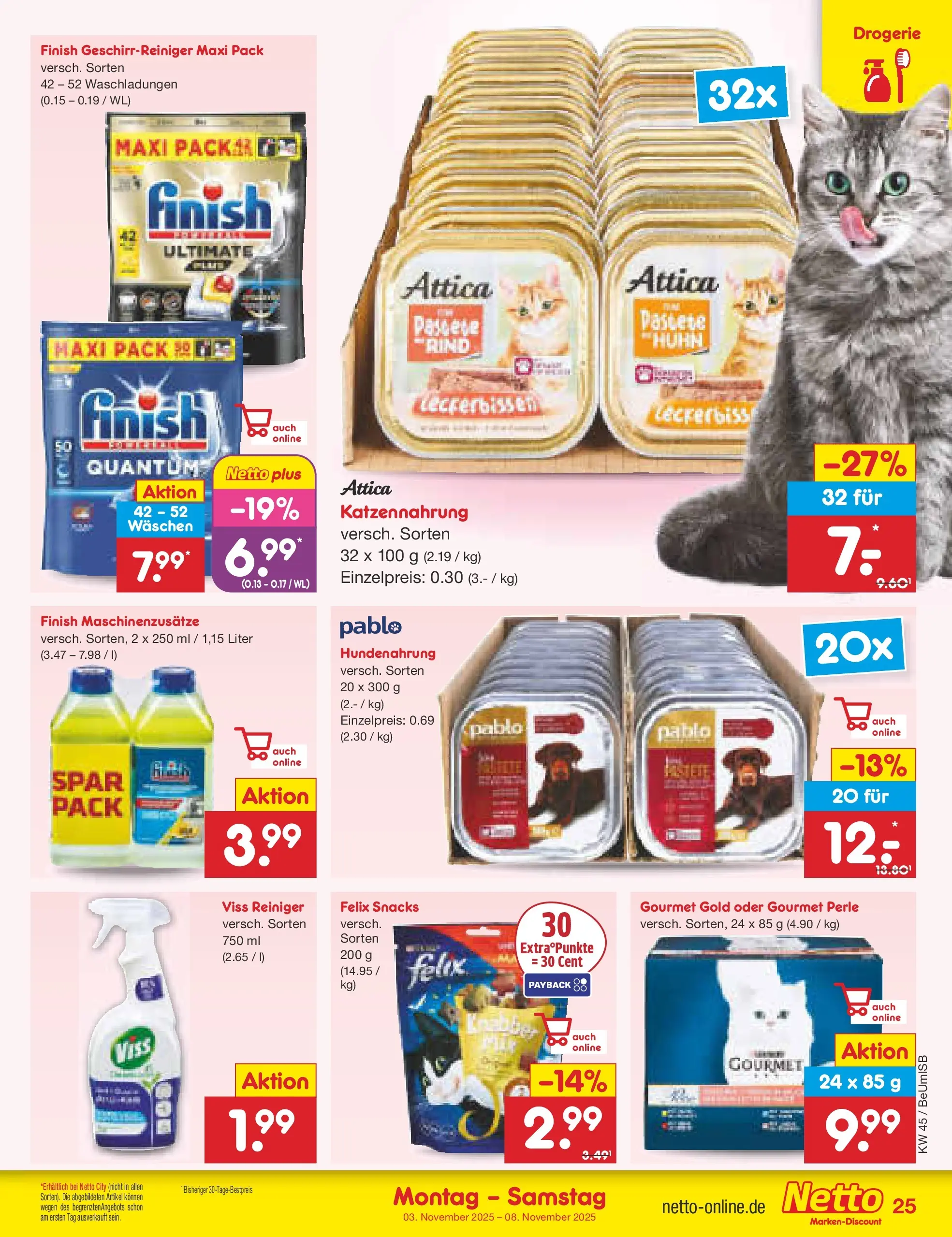 Netto Marken-Discount prospekt Kremmen	 (ab 03.11.2025) » Angebote | Seite: 27 | Produkte: Finish