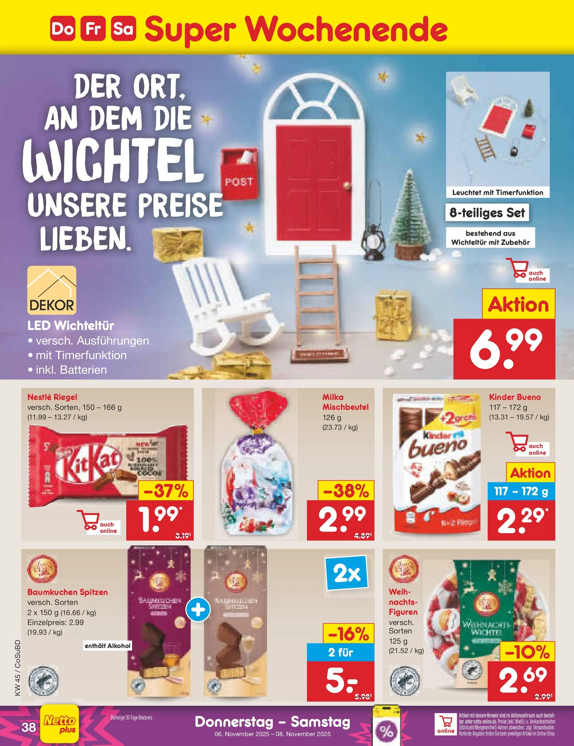 Netto Marken-Discount prospekt Delitzsch	 (ab 03.11.2025) » Angebote | Seite: 42 | Produkte: Batterien, Kinder bueno, Milka