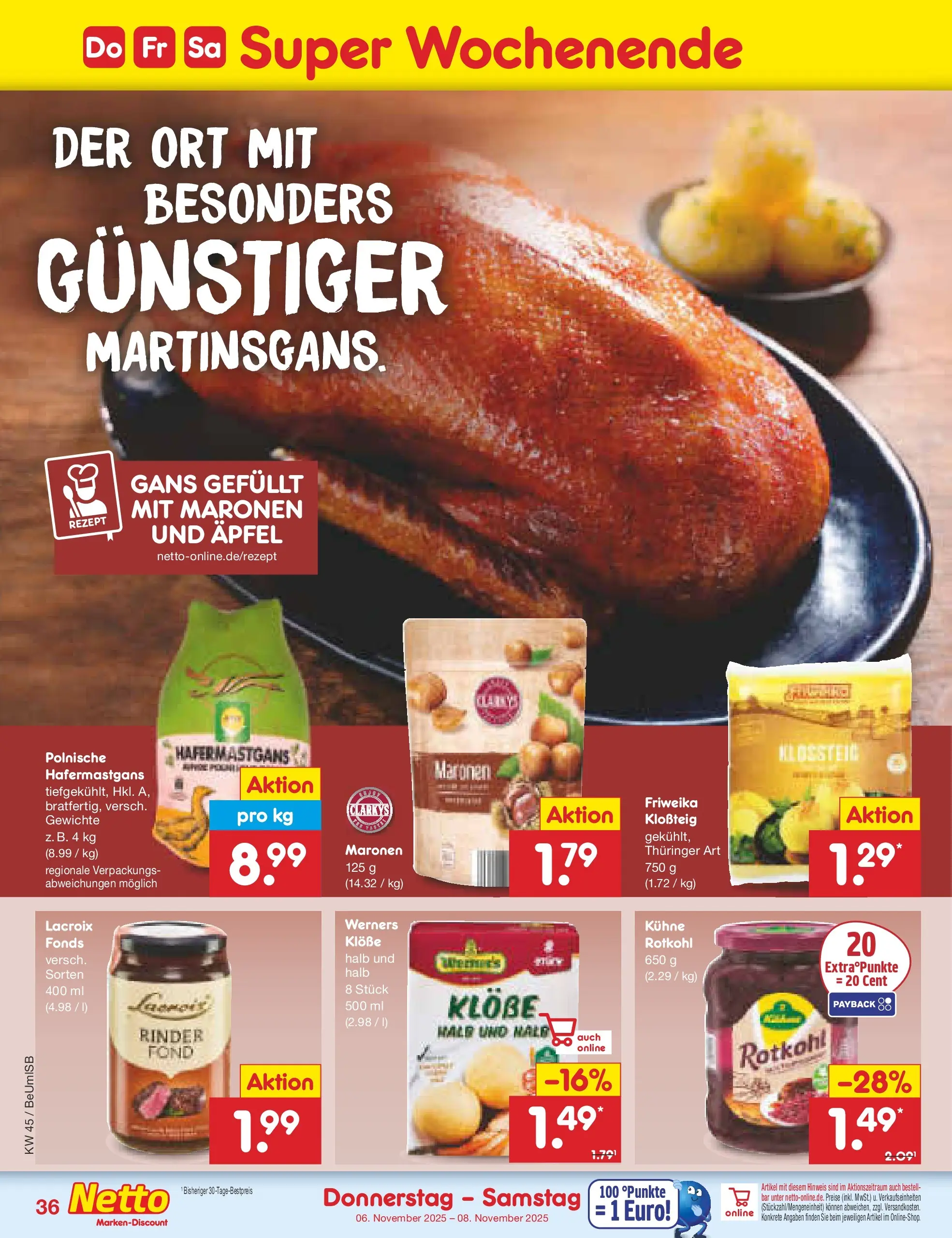 Netto Marken-Discount prospekt Kremmen	 (ab 03.11.2025) » Angebote | Seite: 40 | Produkte: Rotkohl, Äpfel