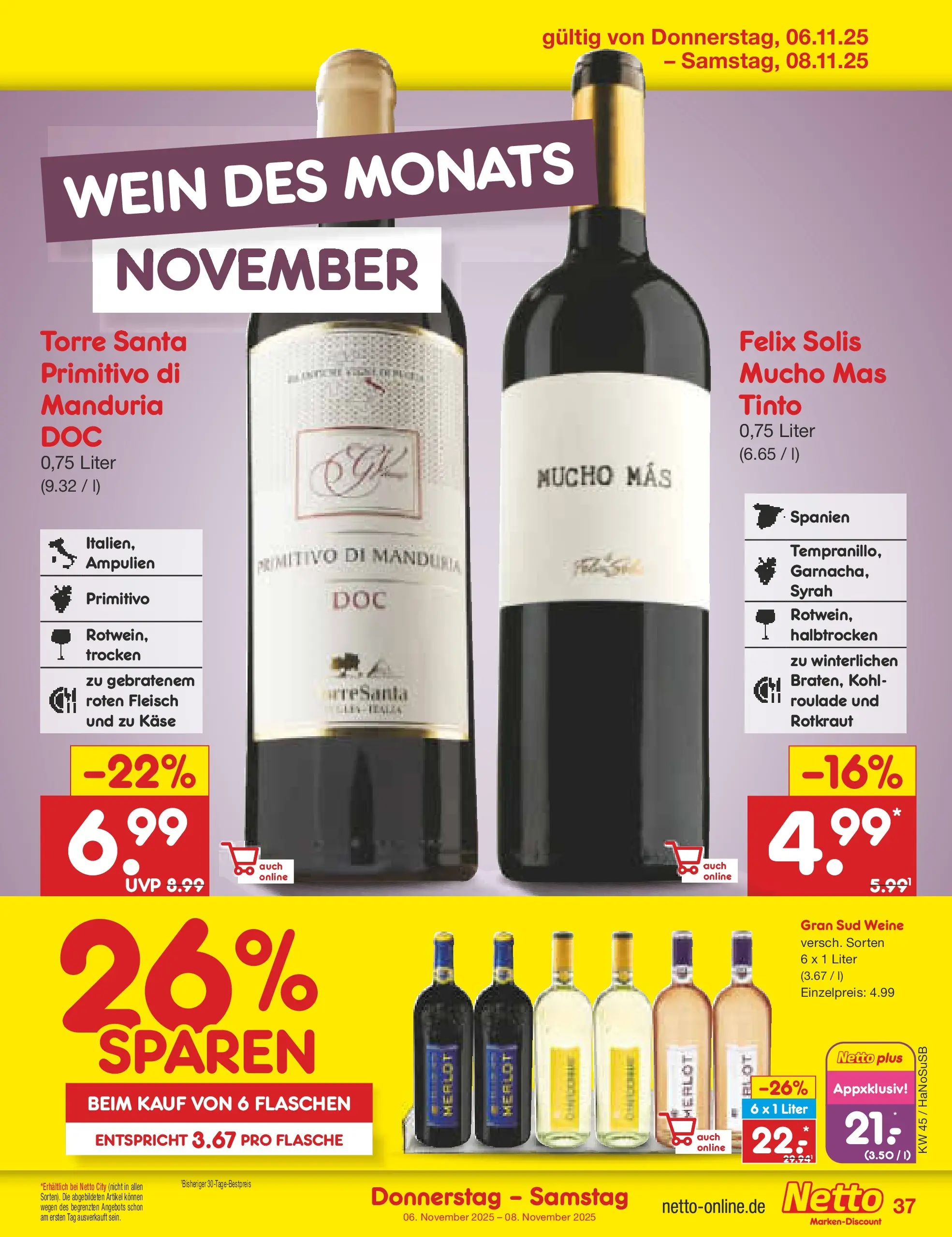 Netto Marken-Discount prospekt Wuppertal	 (ab 03.11.2025) » Angebote | Seite: 41 | Produkte: Käse, Merlot, Wein, Fleisch Netto Marken-Discount prospekt Wuppertal	 (ab 03.11.2025) » Angebote | Seite: 41 | Produkte: Käse, Merlot, Wein, Fleisch