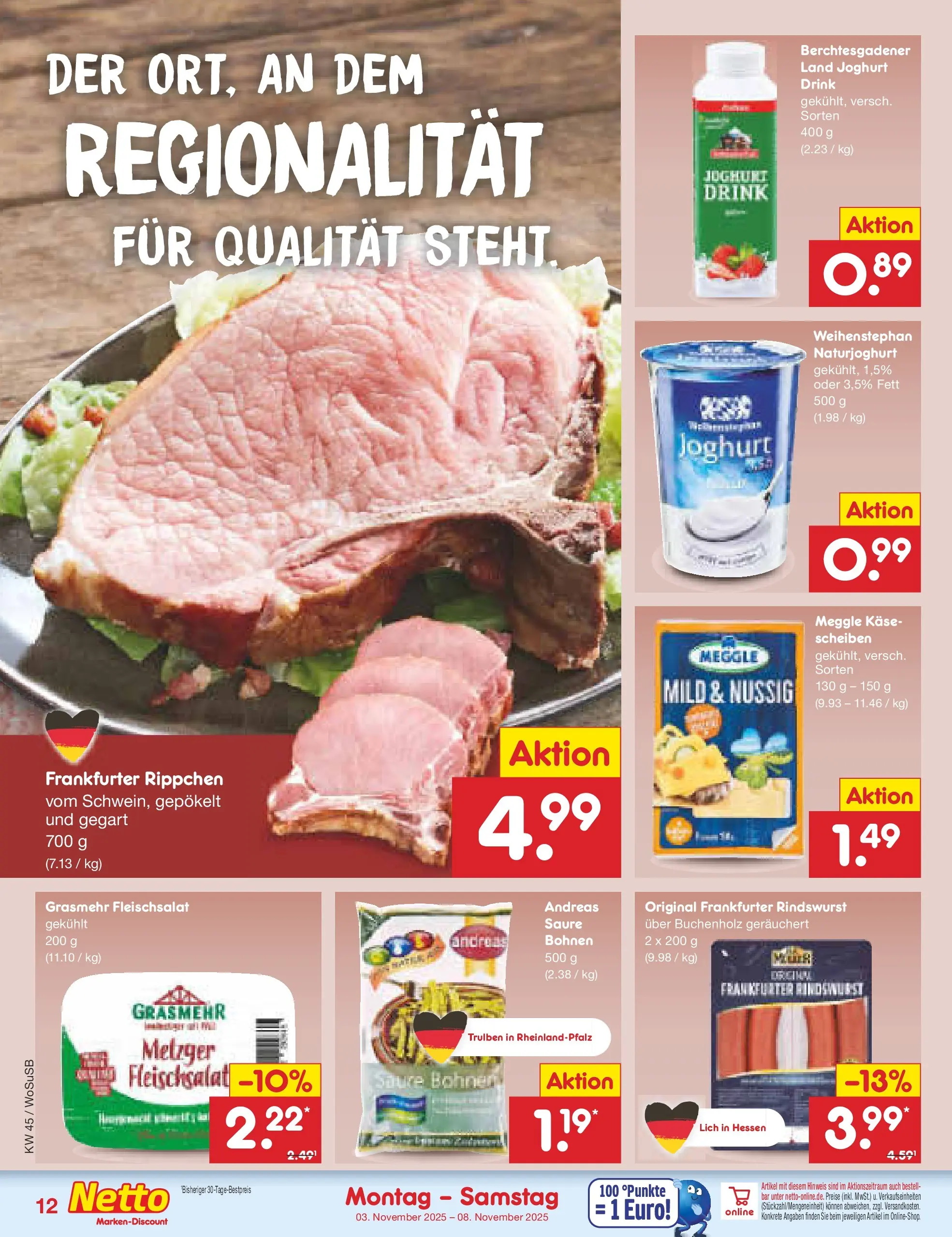 Netto Marken-Discount prospekt Mannheim	 (ab 03.11.2025) » Angebote | Seite: 12 | Produkte: Käse, Joghurt Netto Marken-Discount prospekt Mannheim	 (ab 03.11.2025) » Angebote | Seite: 12 | Produkte: Käse, Joghurt