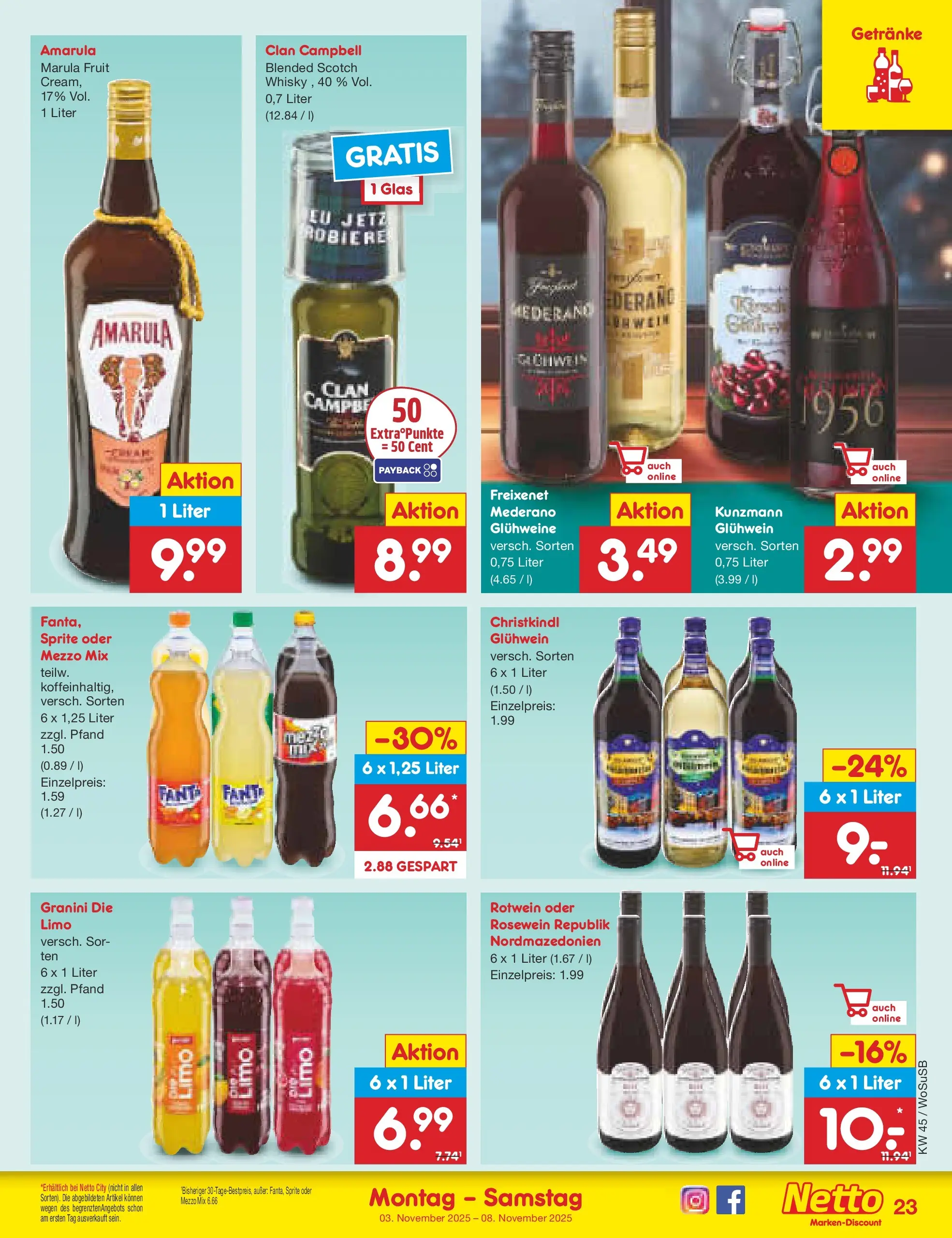 Netto Marken-Discount prospekt Mannheim	 (ab 03.11.2025) » Angebote | Seite: 25 | Produkte: Mezzo mix, Rotwein, Rosewein, Freixenet mederano Netto Marken-Discount prospekt Mannheim	 (ab 03.11.2025) » Angebote | Seite: 25 | Produkte: Mezzo mix, Rotwein, Rosewein, Freixenet mederano