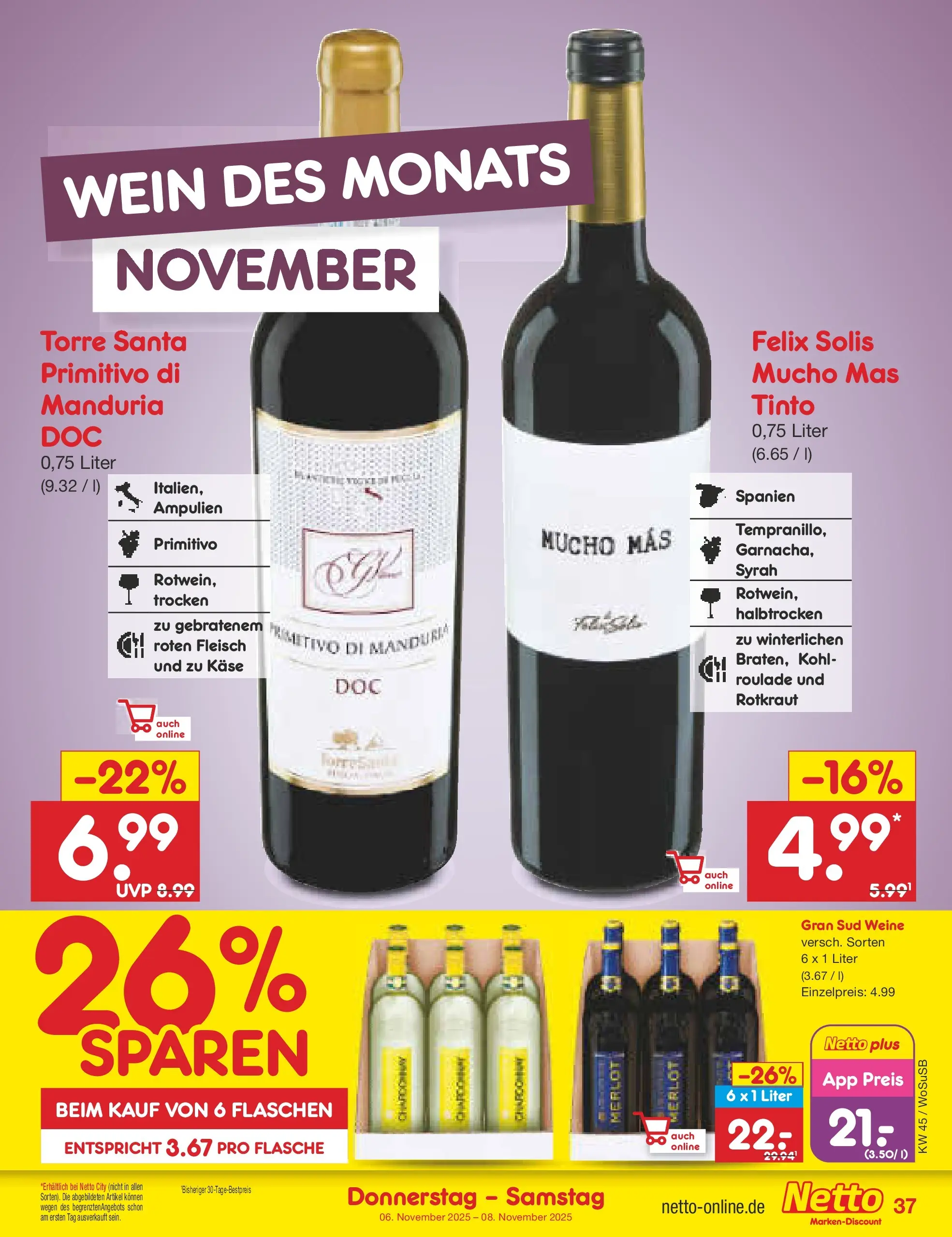 Netto Marken-Discount prospekt Mannheim	 (ab 03.11.2025) » Angebote | Seite: 41 | Produkte: Käse, Merlot, Wein, Fleisch Netto Marken-Discount prospekt Mannheim	 (ab 03.11.2025) » Angebote | Seite: 41 | Produkte: Käse, Merlot, Wein, Fleisch