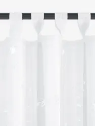 JYSK Perdea DOLMA 145x245 broderie alb-murdar