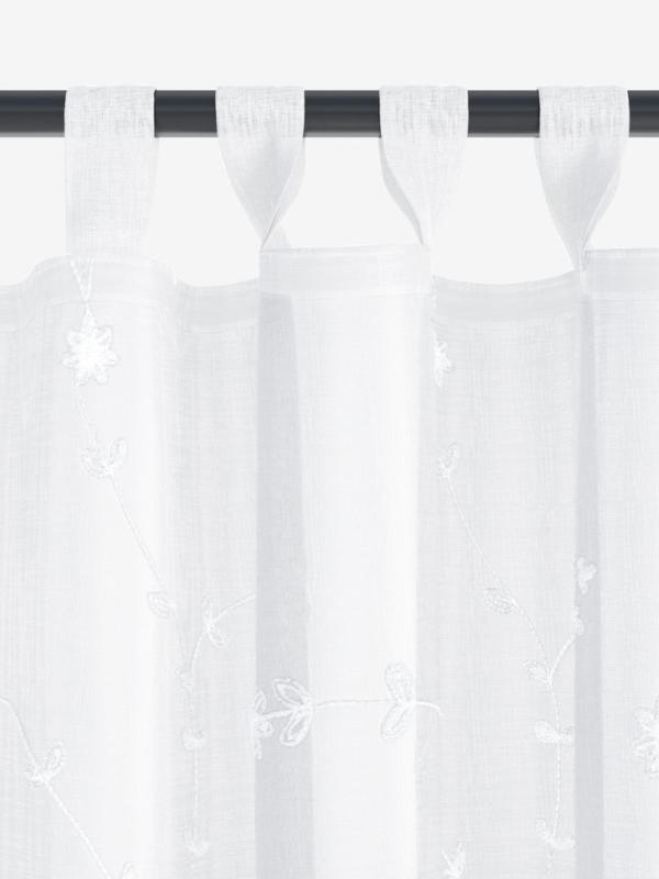 JYSK Perdea DOLMA 145x245 broderie alb-murdar