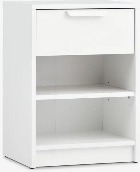 JYSK Нощно шкафче JENSLEV 1 чекмедже бяло