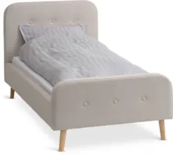 JYSK Рамка за легло KONGSBERG 90x200 бежов текстил