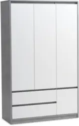 JYSK Гардероб BILLUND 119x193 бял/цвят бетон