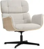 JYSK JYSK Регулируемо кресло ALLINGE въртящо бежов текстил/черно