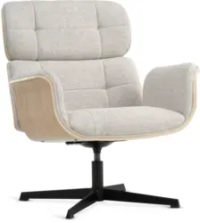 JYSK Регулируемо кресло ALLINGE въртящо бежов текстил/черно