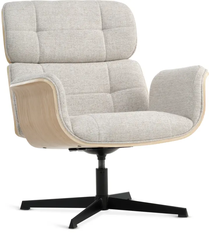 JYSK Регулируемо кресло ALLINGE въртящо бежов текстил/черно