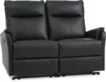 JYSK JYSK Диван ABILDSKOV двуместен електрически черен изкуствена кожа