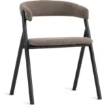 JYSK JYSK Кухненски стол HINDEVAD светлокафяв текстил/черен