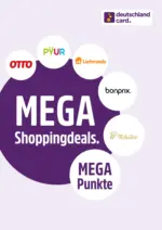 DeutschlandCard - Online Coupons Coupons: MEGA Shoppingdeals - Apps - bis 02.11.2025