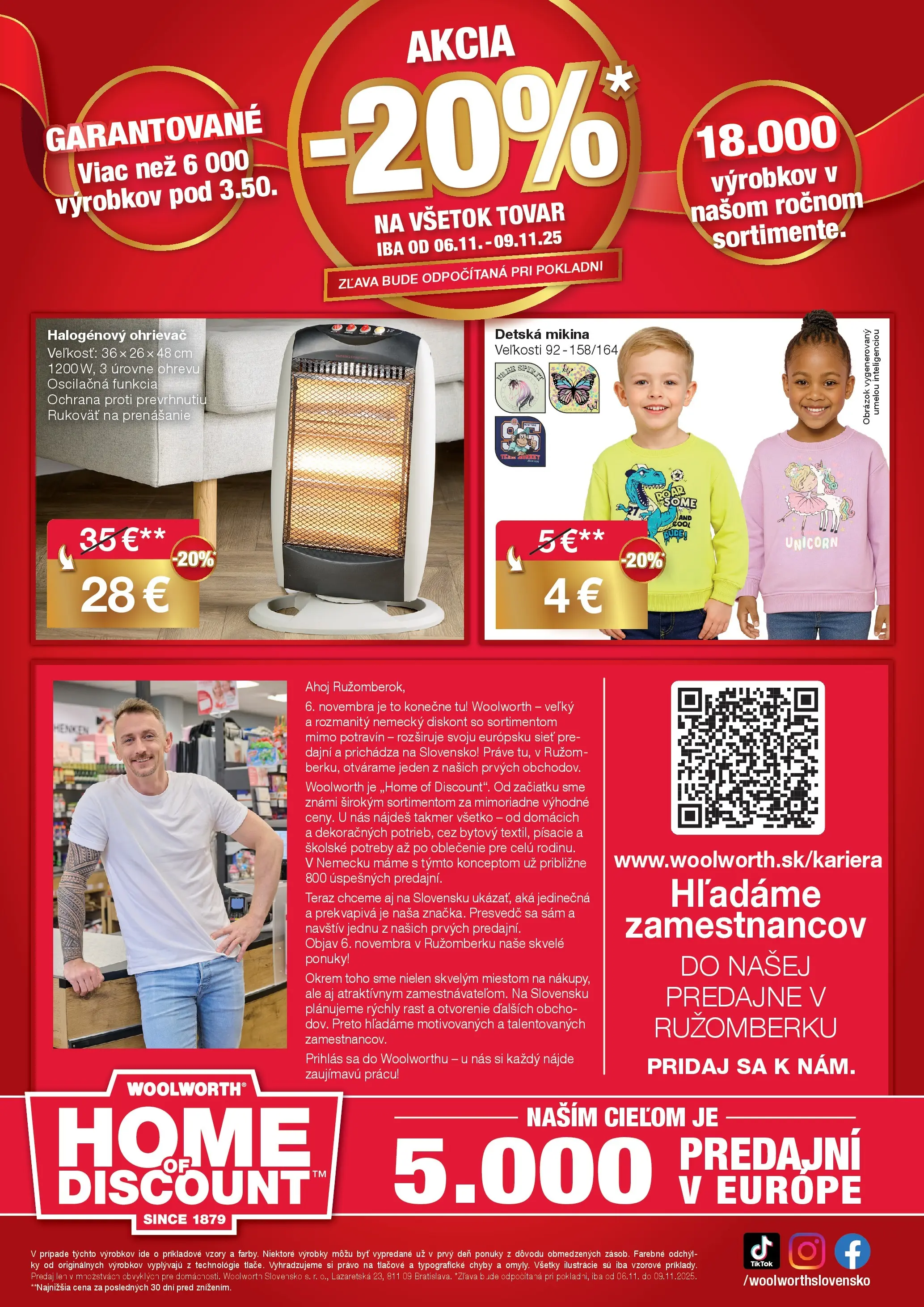 Woolworth Ahoj Ružomberok od 30.10.2025 » aktuálna akcia | Strana: 12 | Produkty: Ohrievač, Mikina