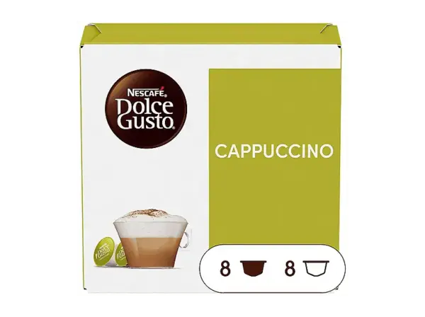 Dolce Gusto Cappuccino Kaffeekapseln, 16 St&uuml;ck, Kompatibles System: Nescaf&eacute; Dolce Gusto