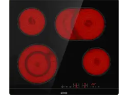 Gorenje ECT643BSC Strahlungsheizungskochfeld (595 mm breit, 4 Kochfelder, Glaskeramik, Autarkes Kochfeld)