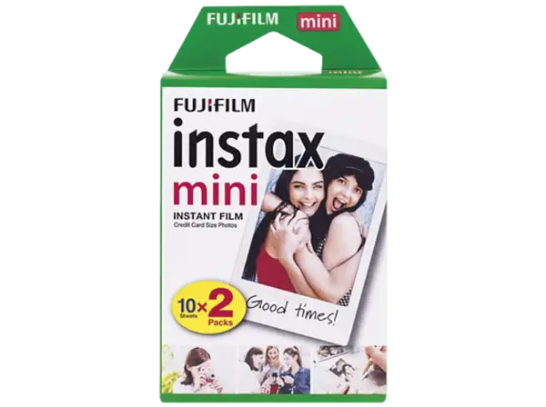 Fujifilm Instax Mini Film Sofortbilder in Scheckkartenformat (10 Aufnahmen) 2er Packung; Sofortbildfilm